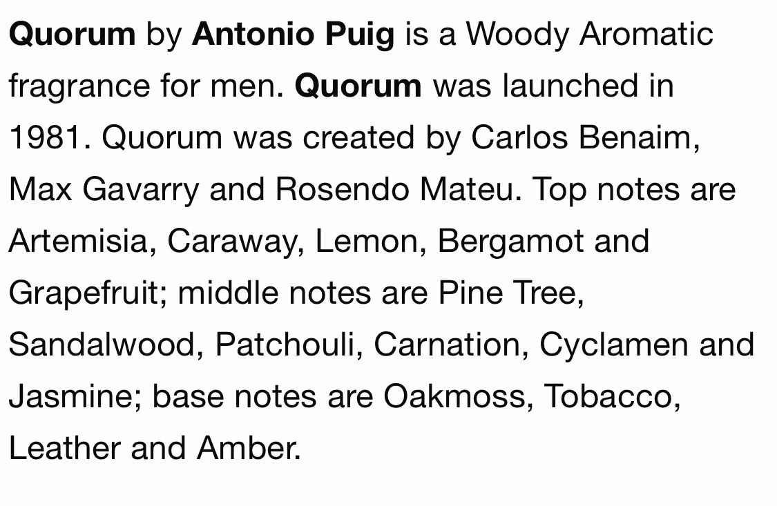 Designer *RARE* Antonio Puig Quorum Cologne Perfume Size ONE SIZE - 4 Thumbnail