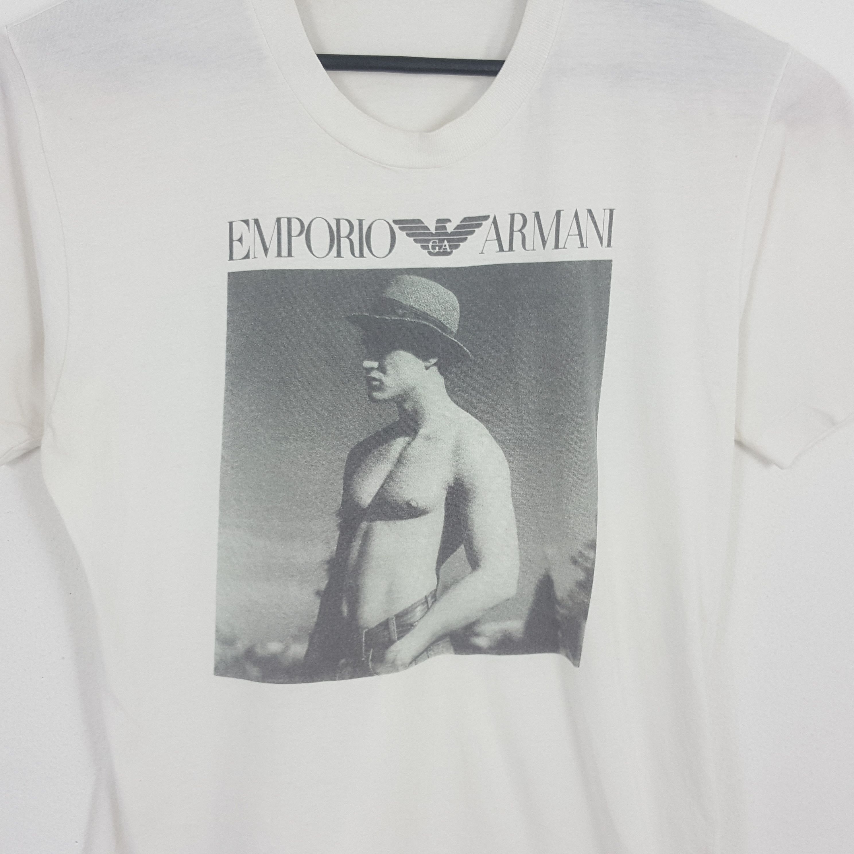 Vintage EMPORIO ARMANI Vtg 80's Photo By Bruce Weber T-Shirt | Grailed