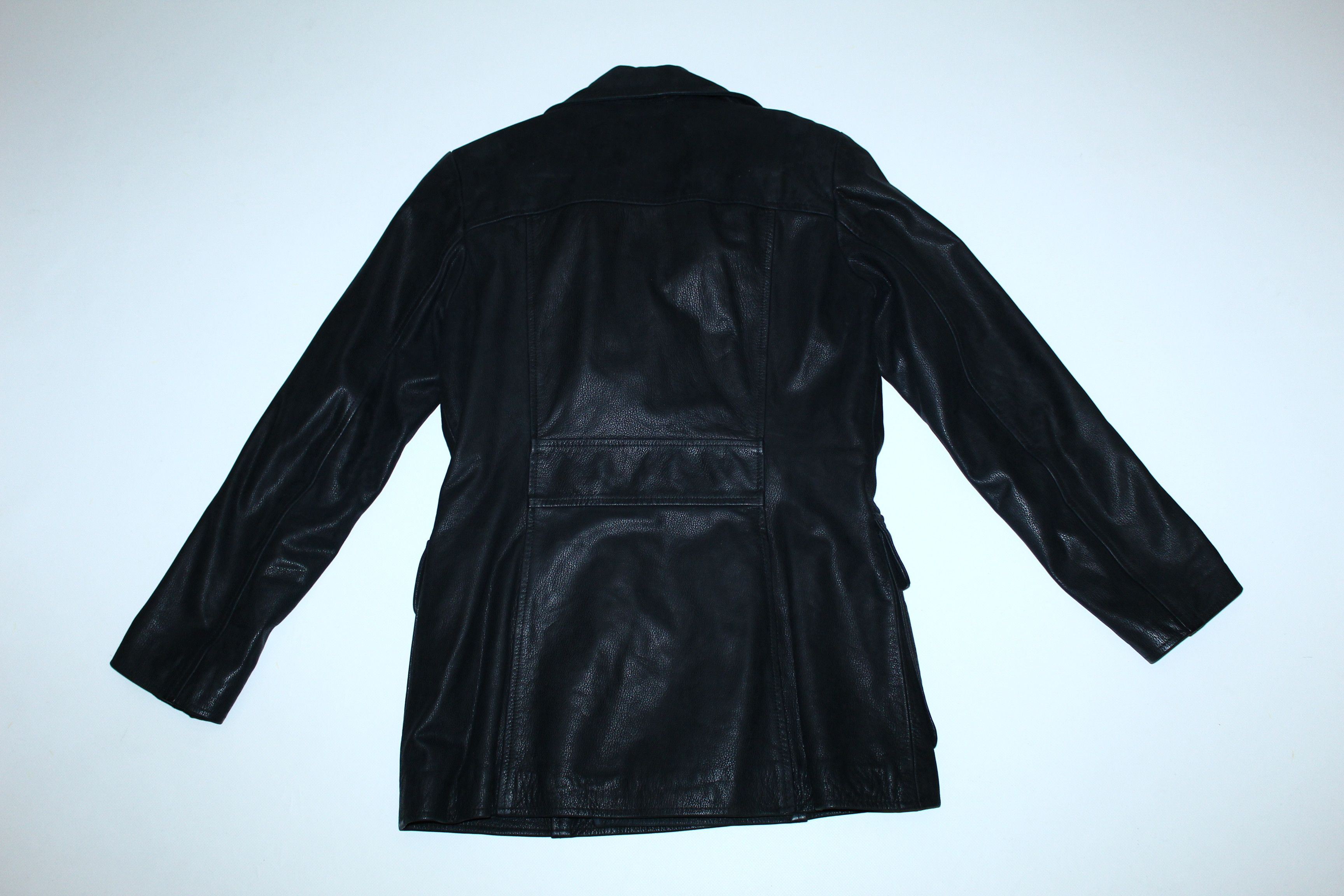 Genuine Leather VTG🔥 NAF NAF cuir de leather double breasted coat Size US S / EU 44-46 / 1 - 4 Thumbnail