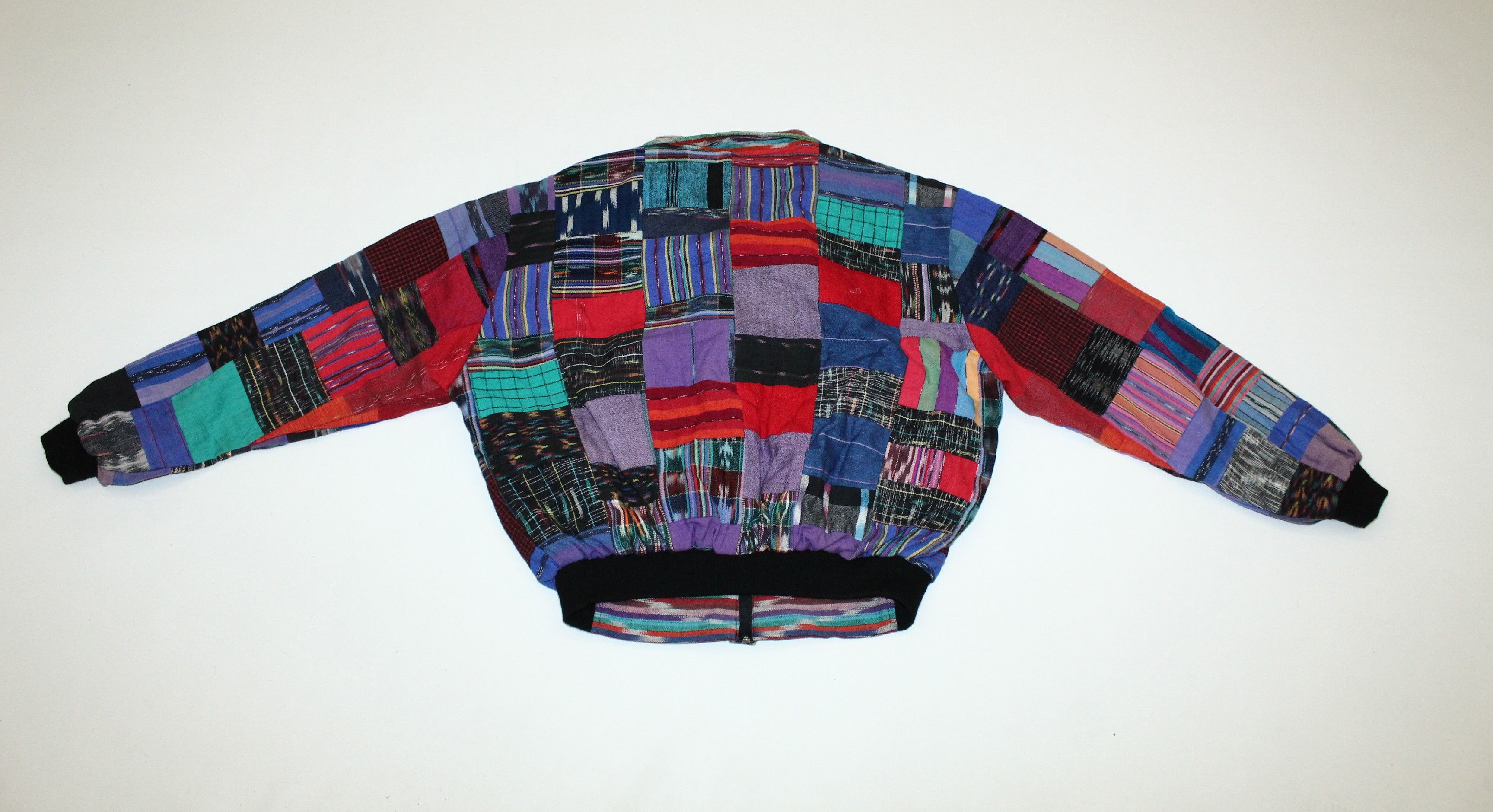 Japanese Brand Y2K💥Quetzal Crazy Patchwork Hidden Zip Woven Cotton Jacket Size US S / EU 44-46 / 1 - 4 Thumbnail