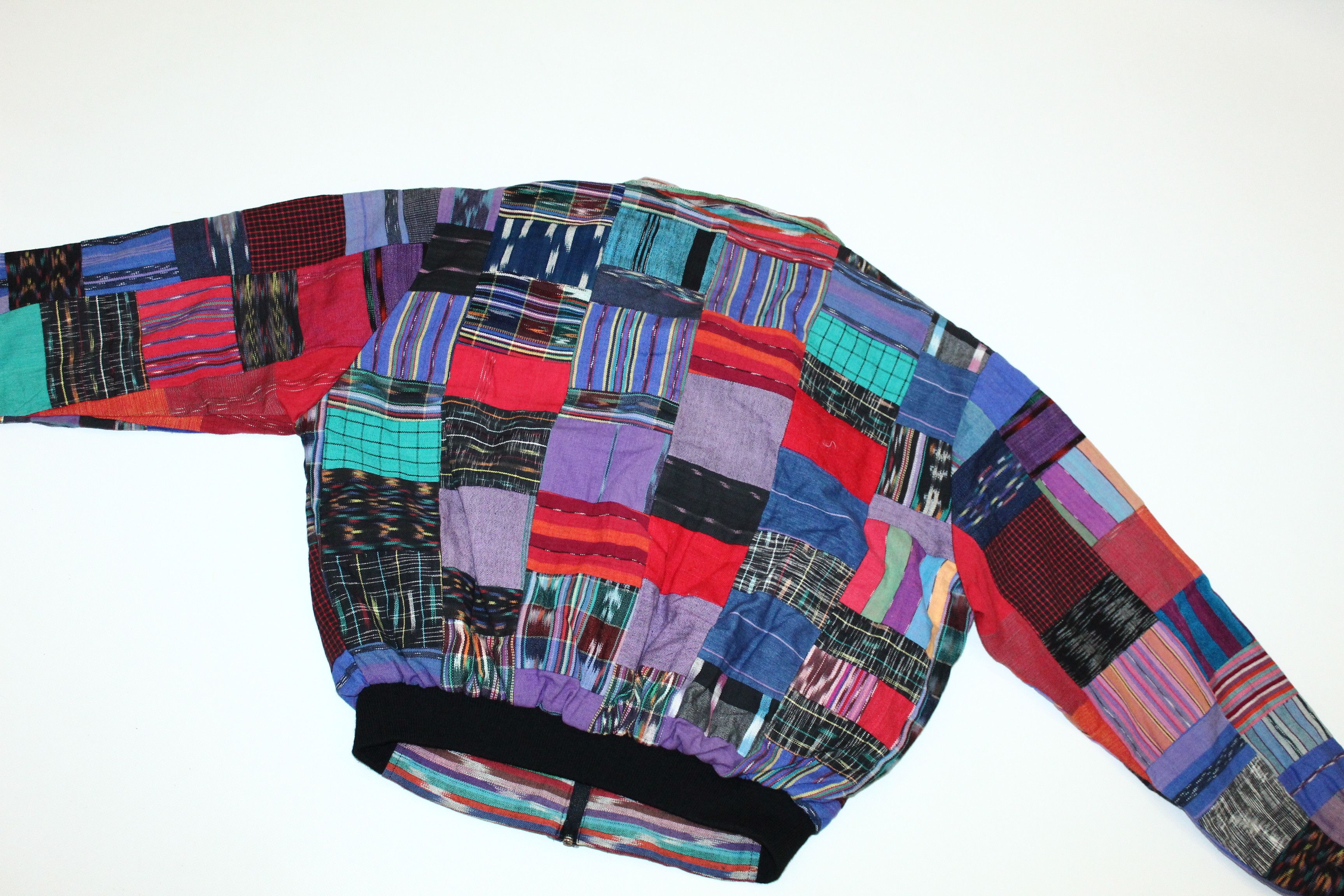 Japanese Brand Y2K💥Quetzal Crazy Patchwork Hidden Zip Woven Cotton Jacket Size US S / EU 44-46 / 1 - 5 Thumbnail