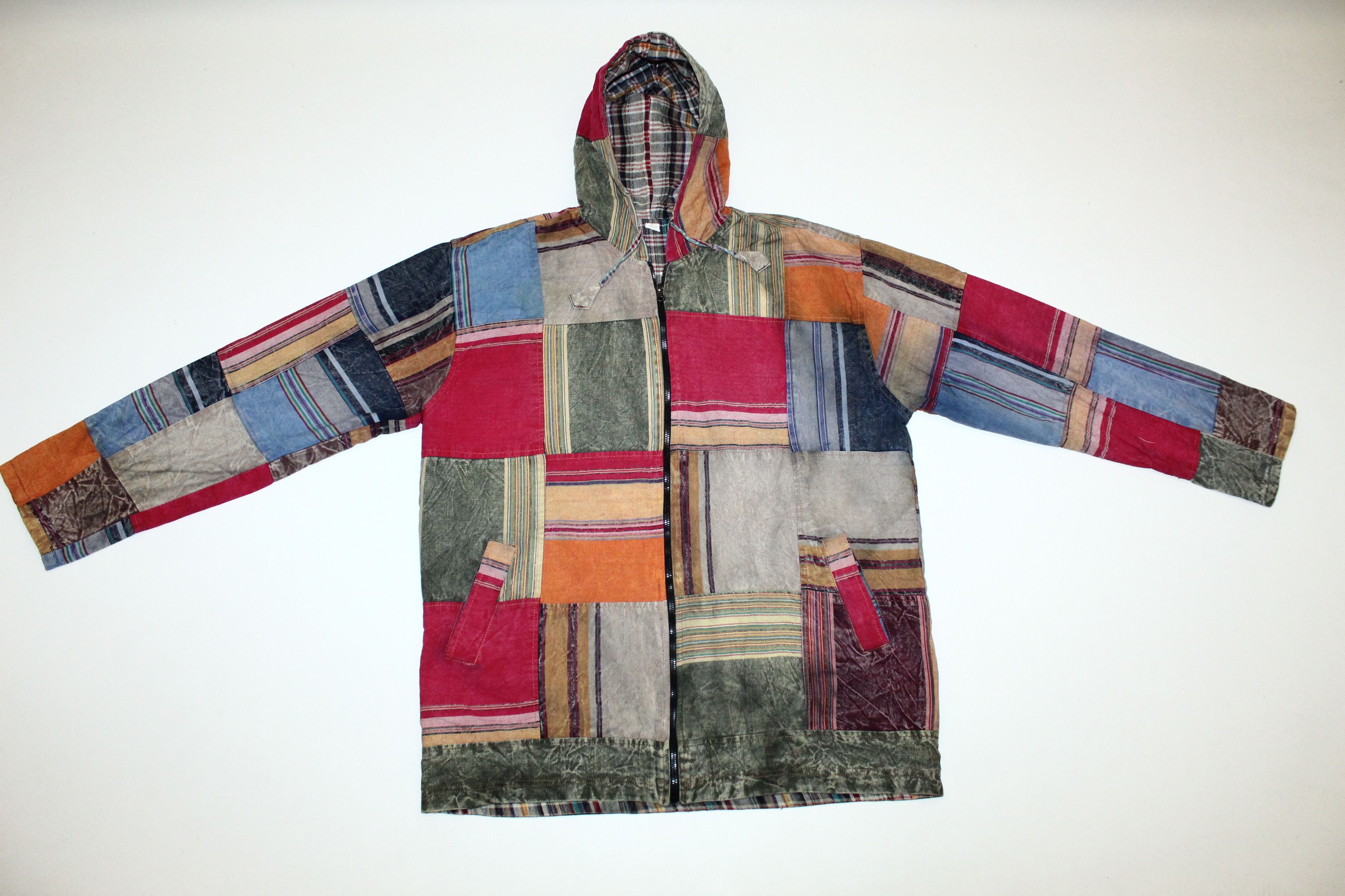 Beauty Beast 💥💥Designer madras wash faded patchwork Bode Style jacket. Size US XL / EU 56 / 4 - 4 Thumbnail