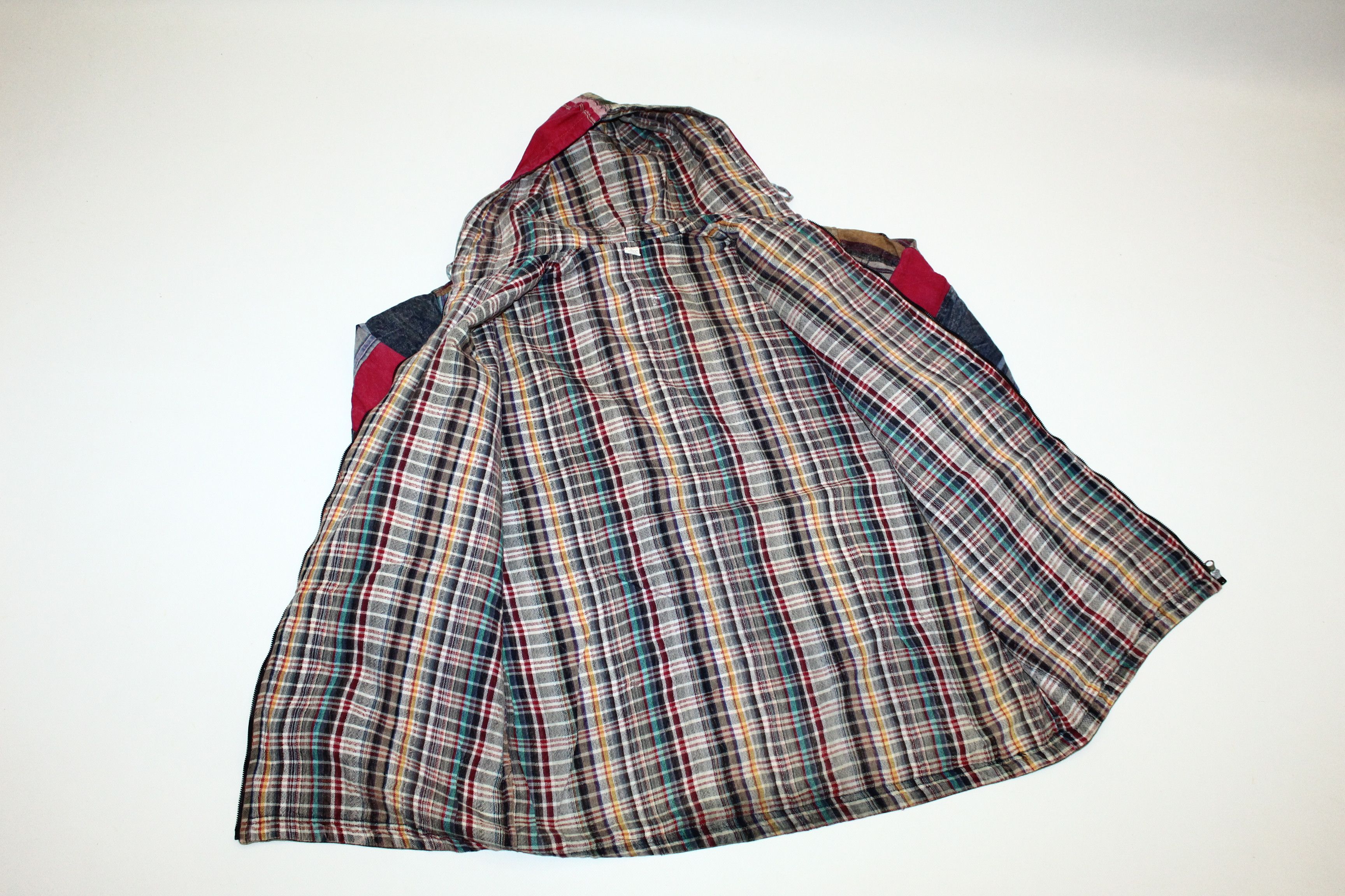 Beauty Beast 💥💥Designer madras wash faded patchwork Bode Style jacket. Size US XL / EU 56 / 4 - 2 Thumbnail