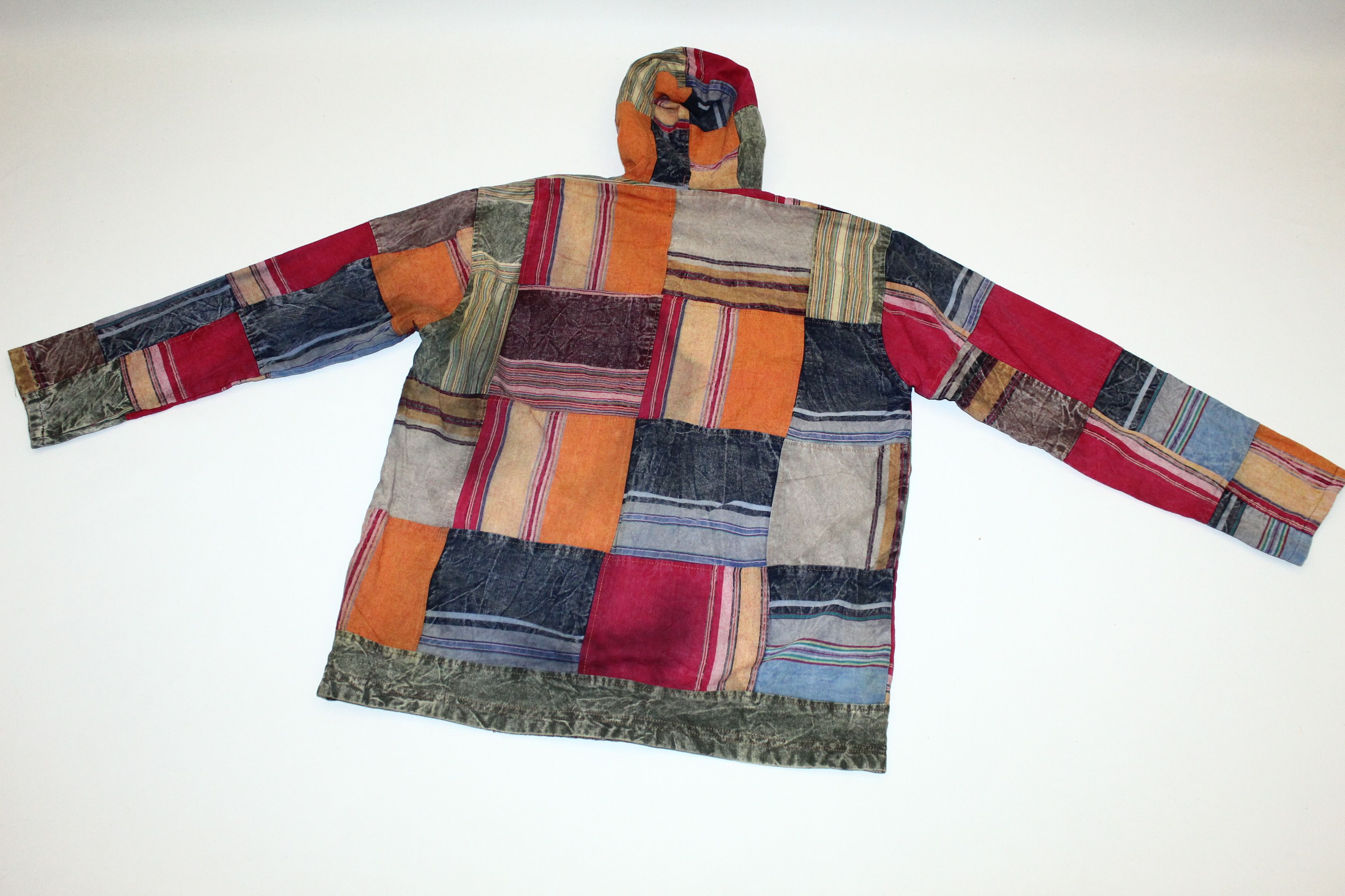 Beauty Beast 💥💥Designer madras wash faded patchwork Bode Style jacket. Size US XL / EU 56 / 4 - 3 Thumbnail
