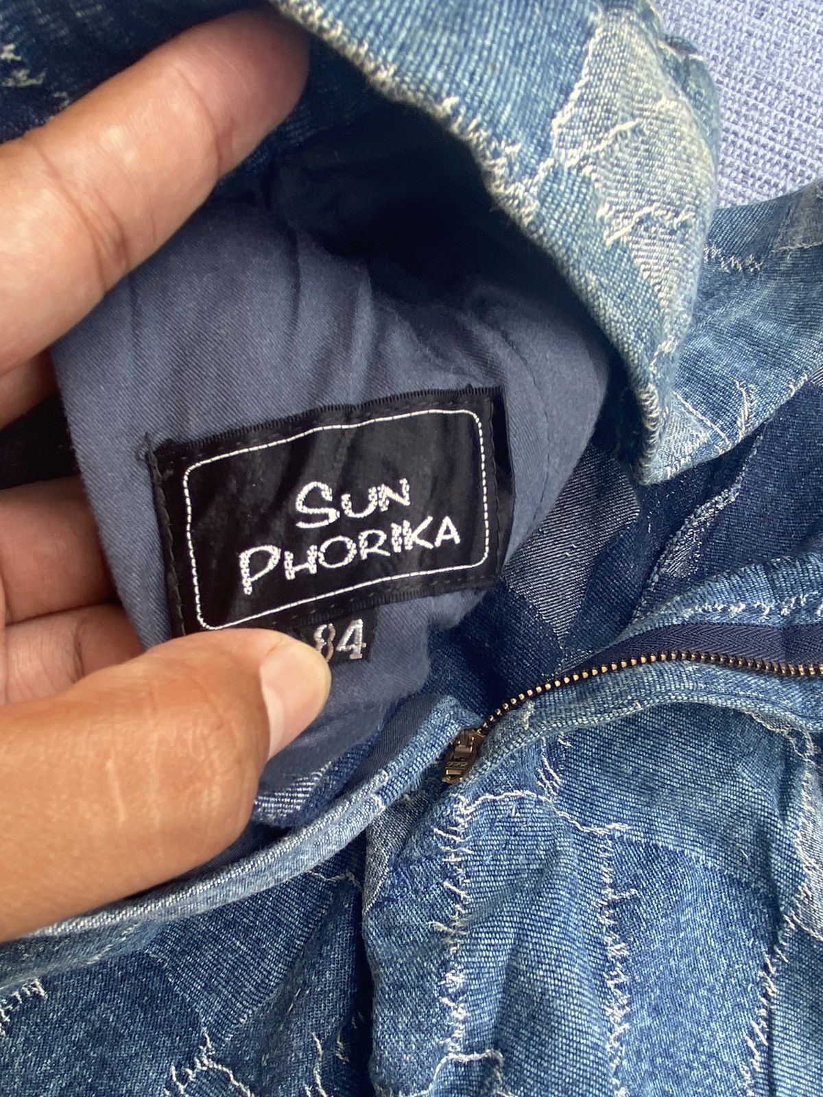 Japanese Brand patch denim pants Size US 33 - 6 Thumbnail