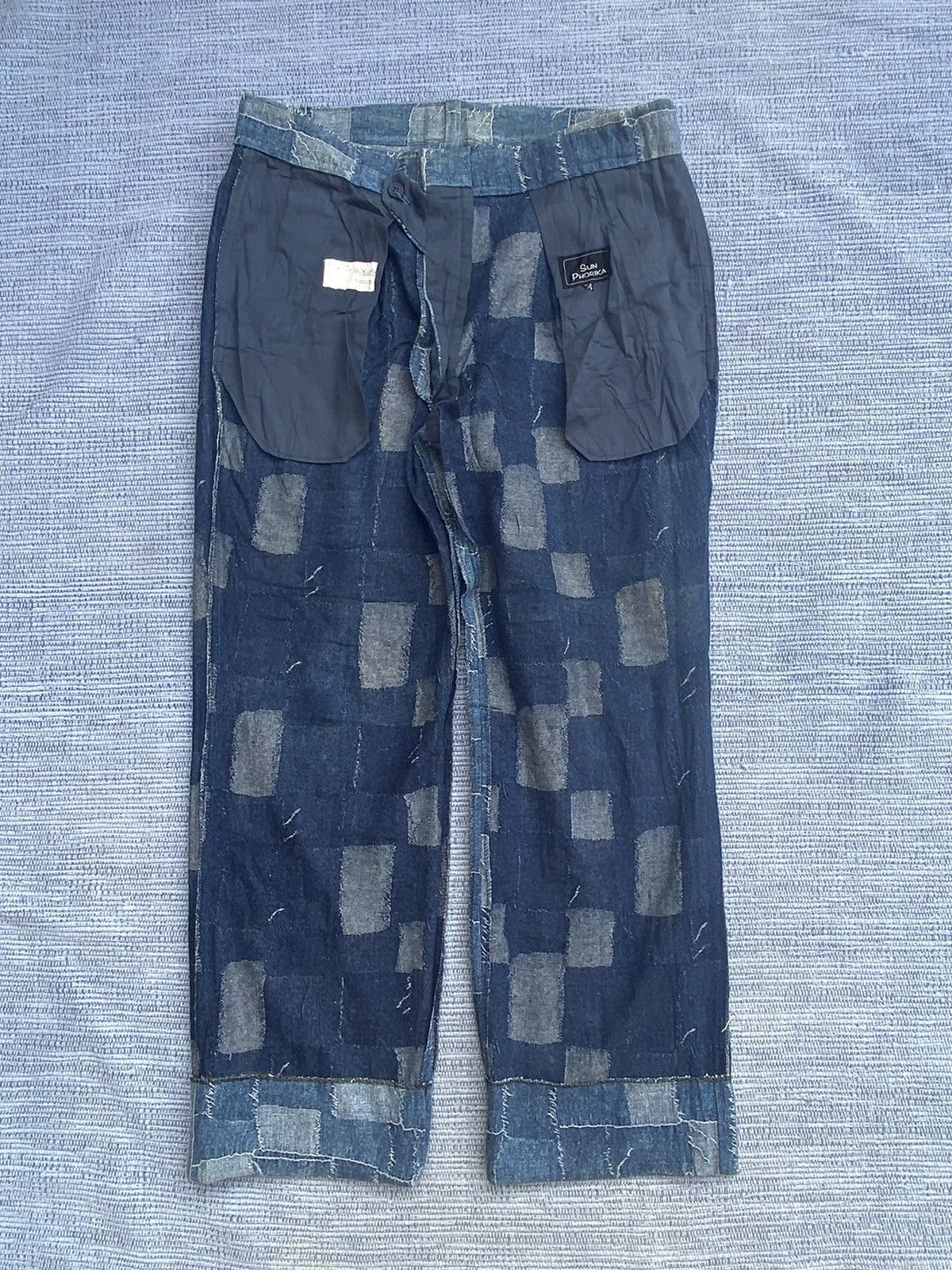 Japanese Brand patch denim pants Size US 33 - 11 Thumbnail