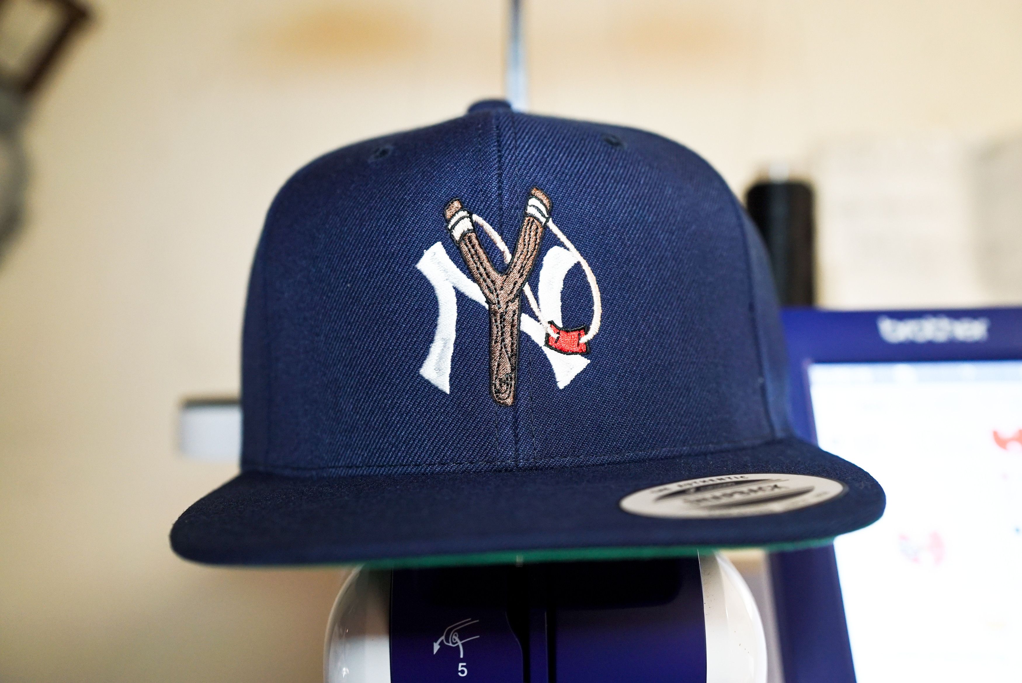 Handmade New York Yankees Slingshot NY Logo Embroidered Hat Grailed