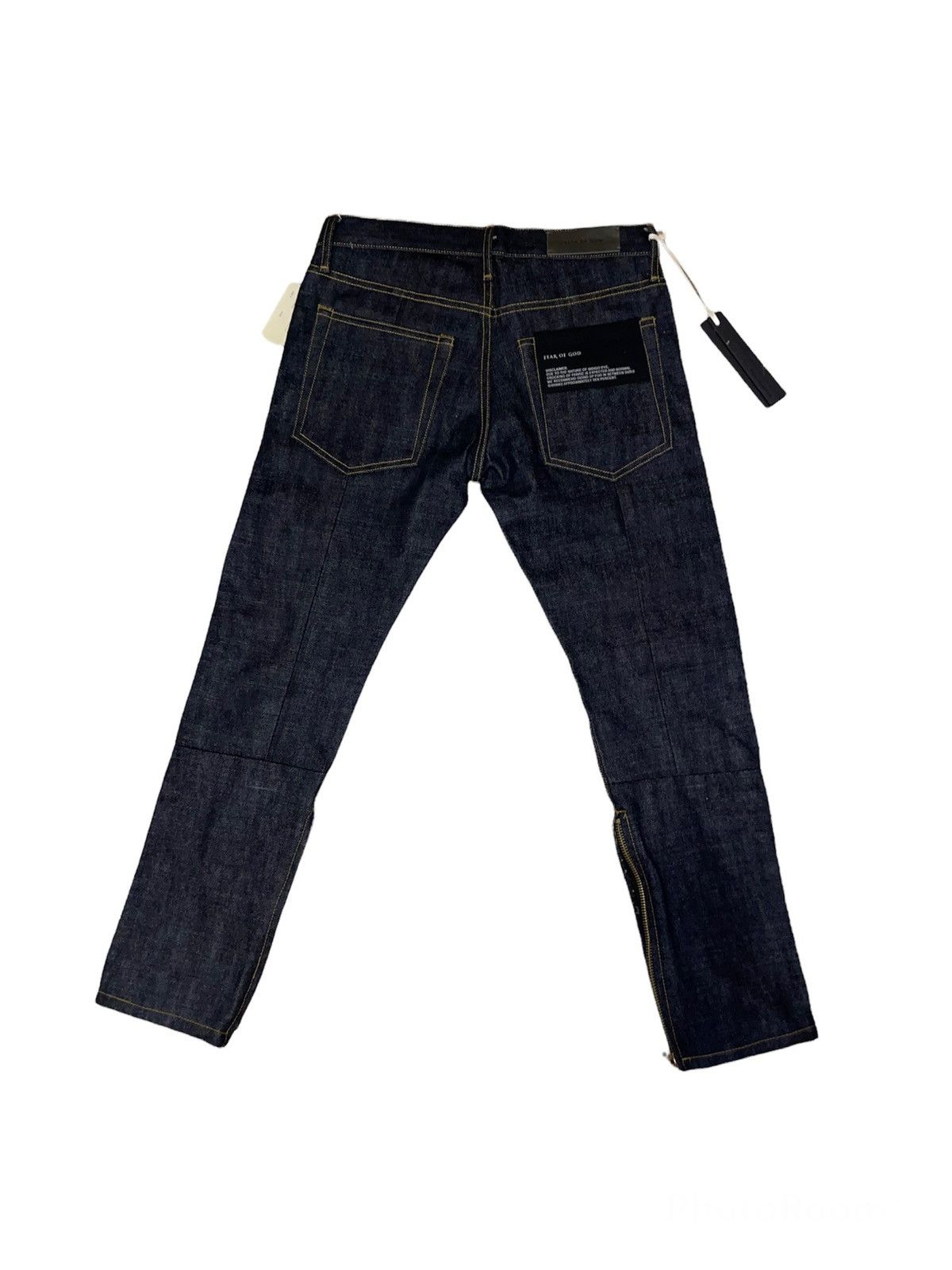 fear of god 5th selvedge paneled denim