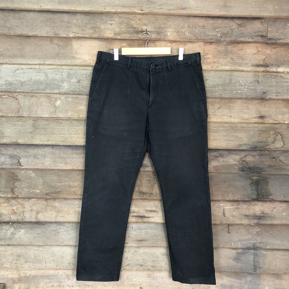 Japanese Branded Uniqlo Black Straight Pants #A026