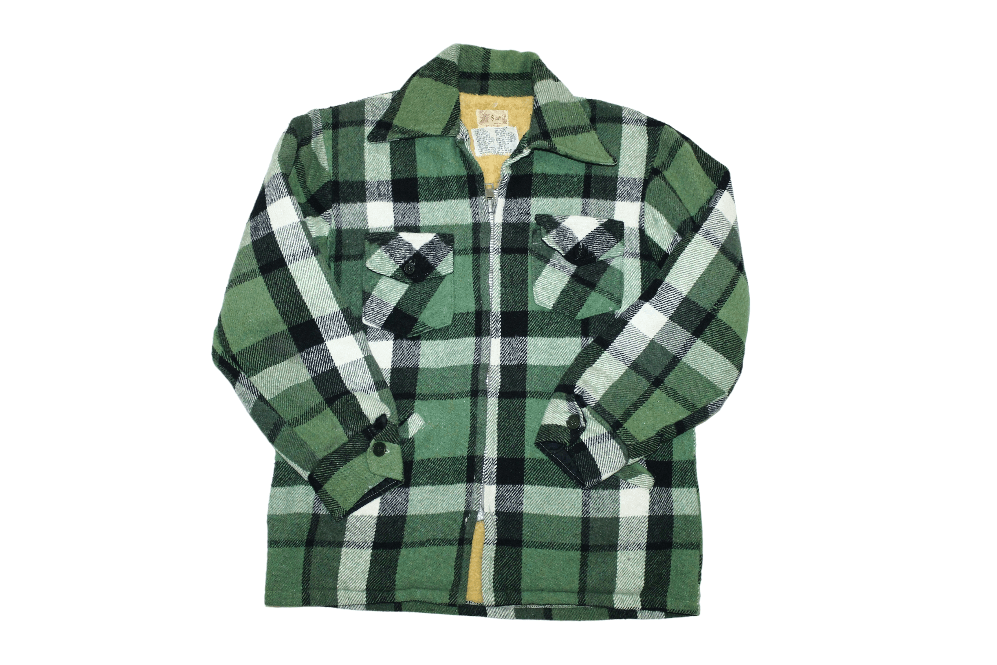 Lumberjack 💥RARE💥 60s 70s Stagway Green Plaid Lumberjack Jacket Size US S / EU 44-46 / 1 - 1 Thumbnail