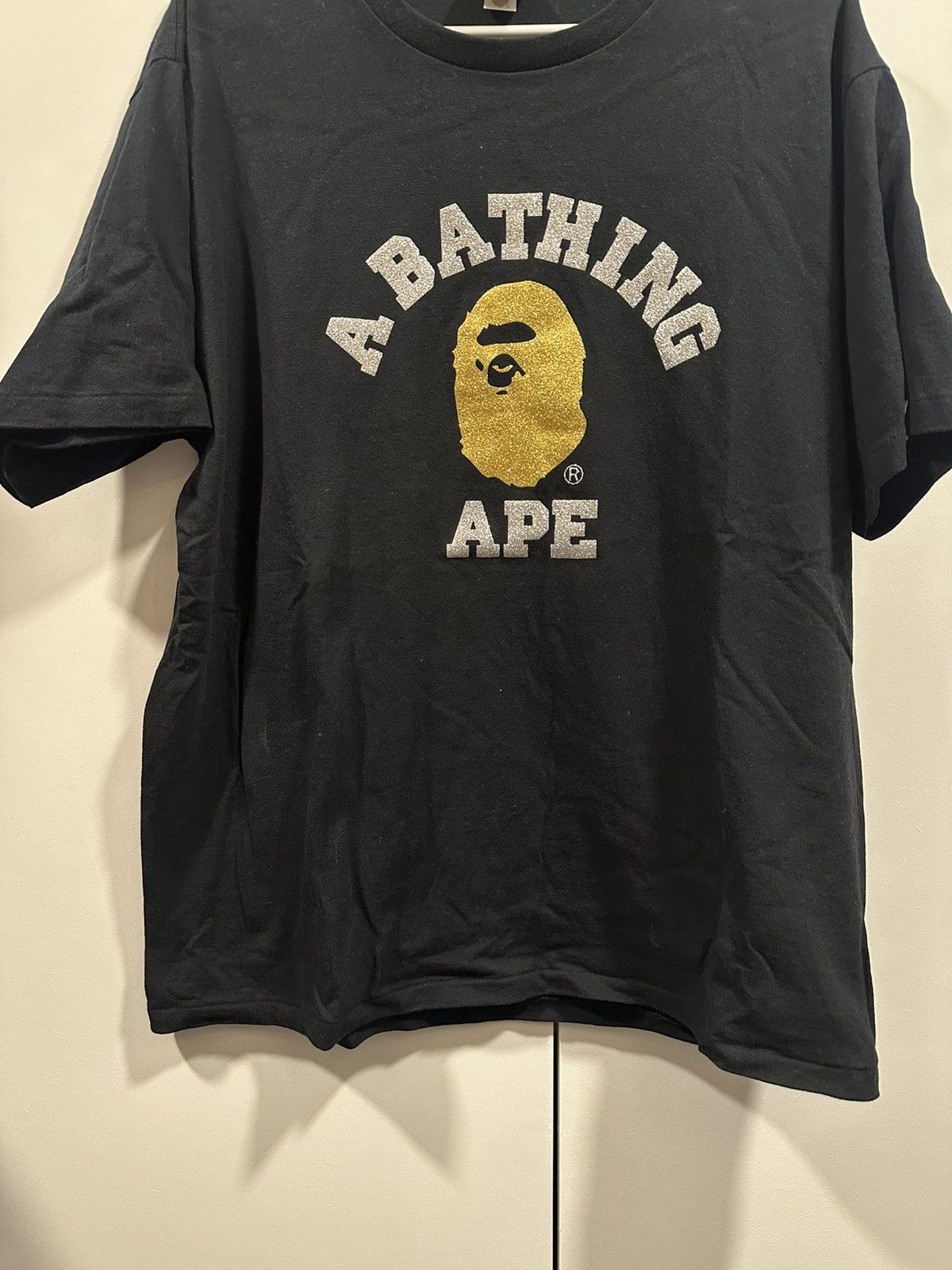 Bape Glitter College Tee Size US XL / EU 56 / 4 - 1 Thumbnail
