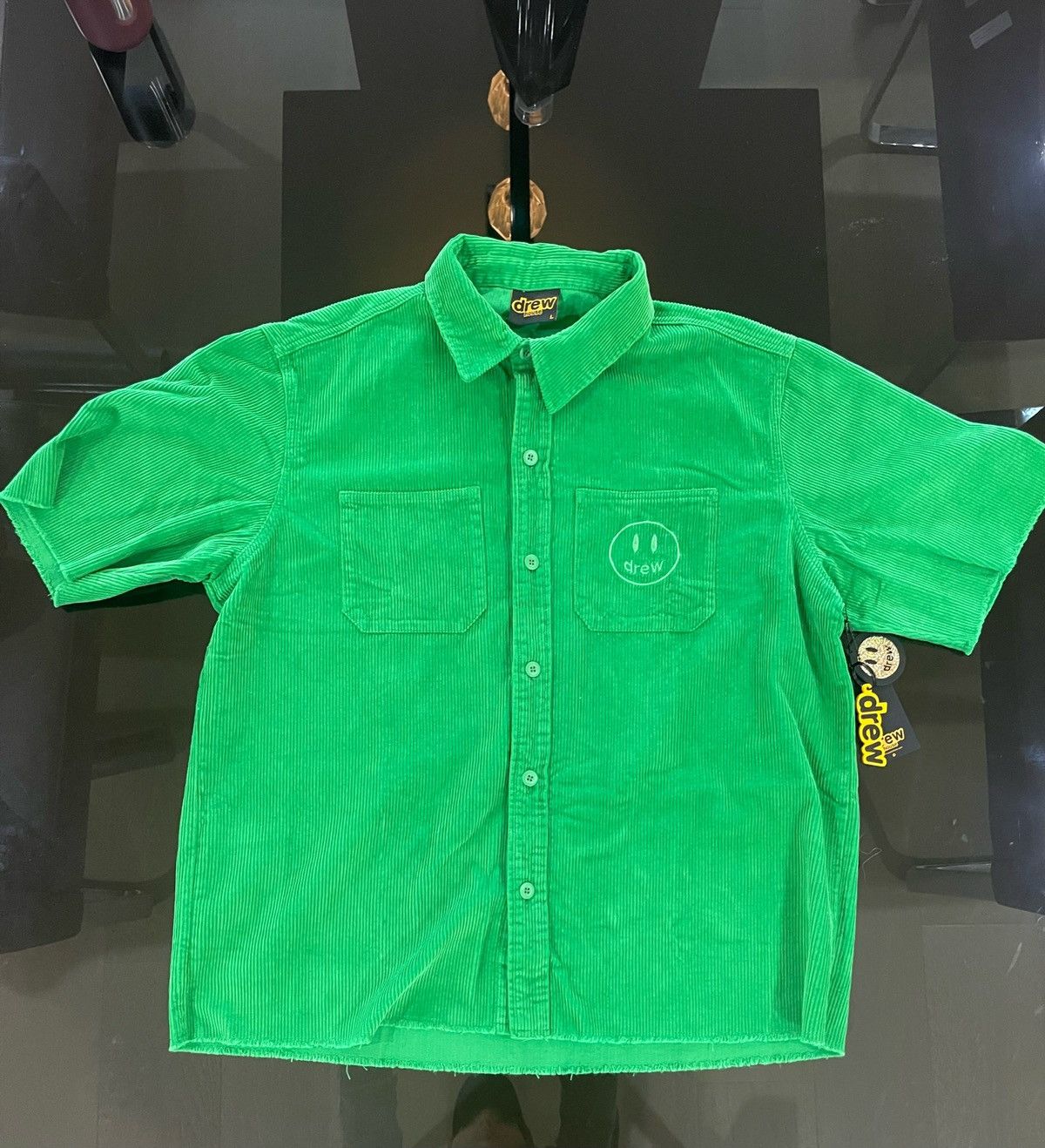 Drew House SS corduroy Shirt - Green - Shirts Button Ups 