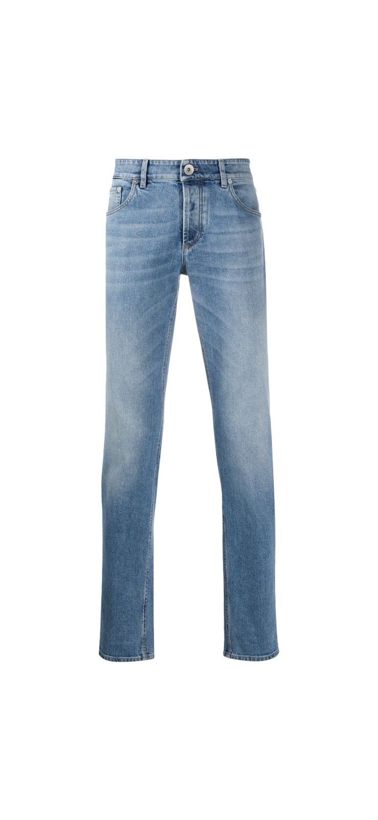 Brunello Cucinelli Whiskered Straight Leg Jeans