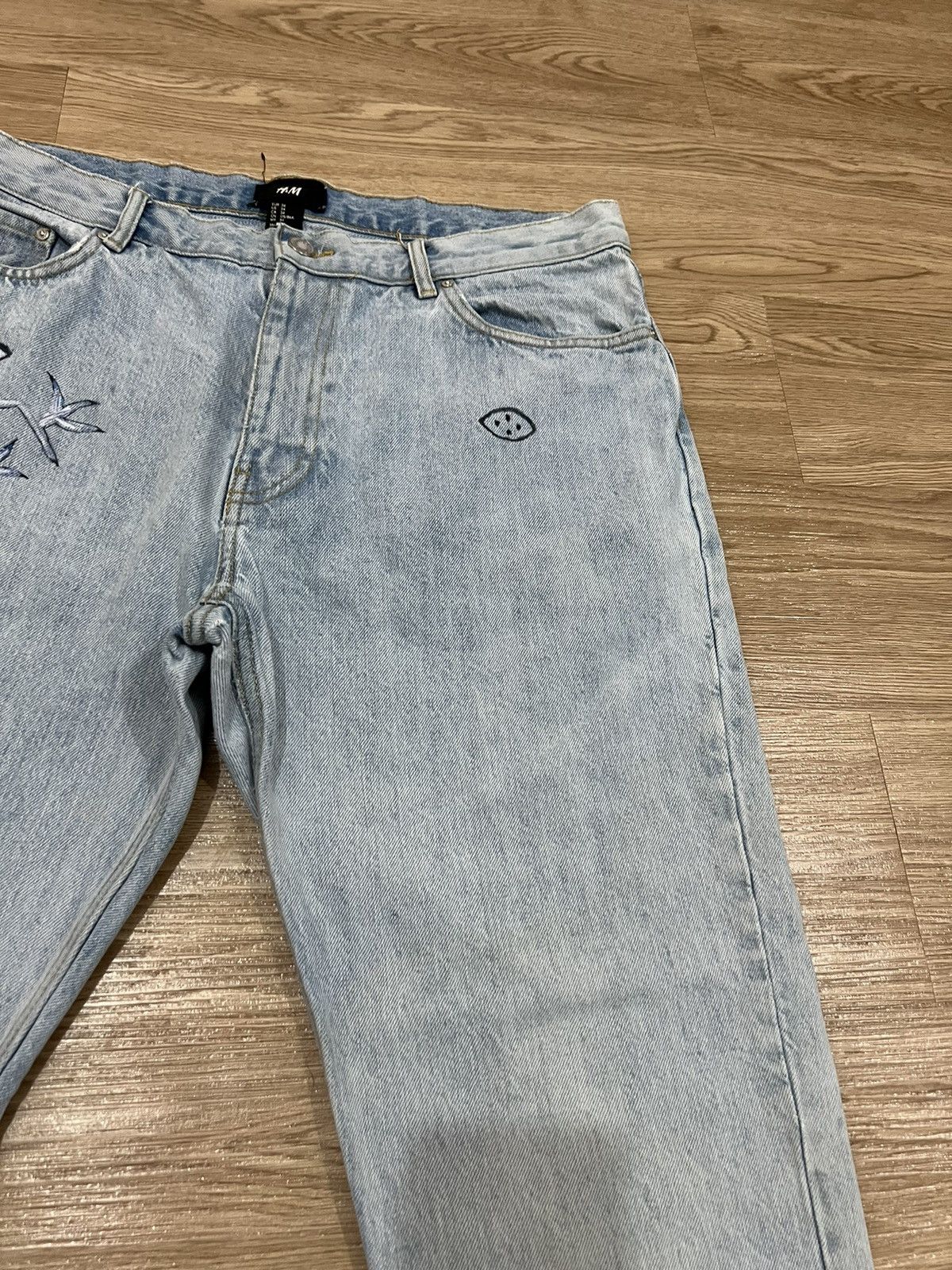 H&M 🔥MEGA RARE🔥Smiley Painter Jeans Kapital Style Size US 34 / EU 50 - 6 Thumbnail