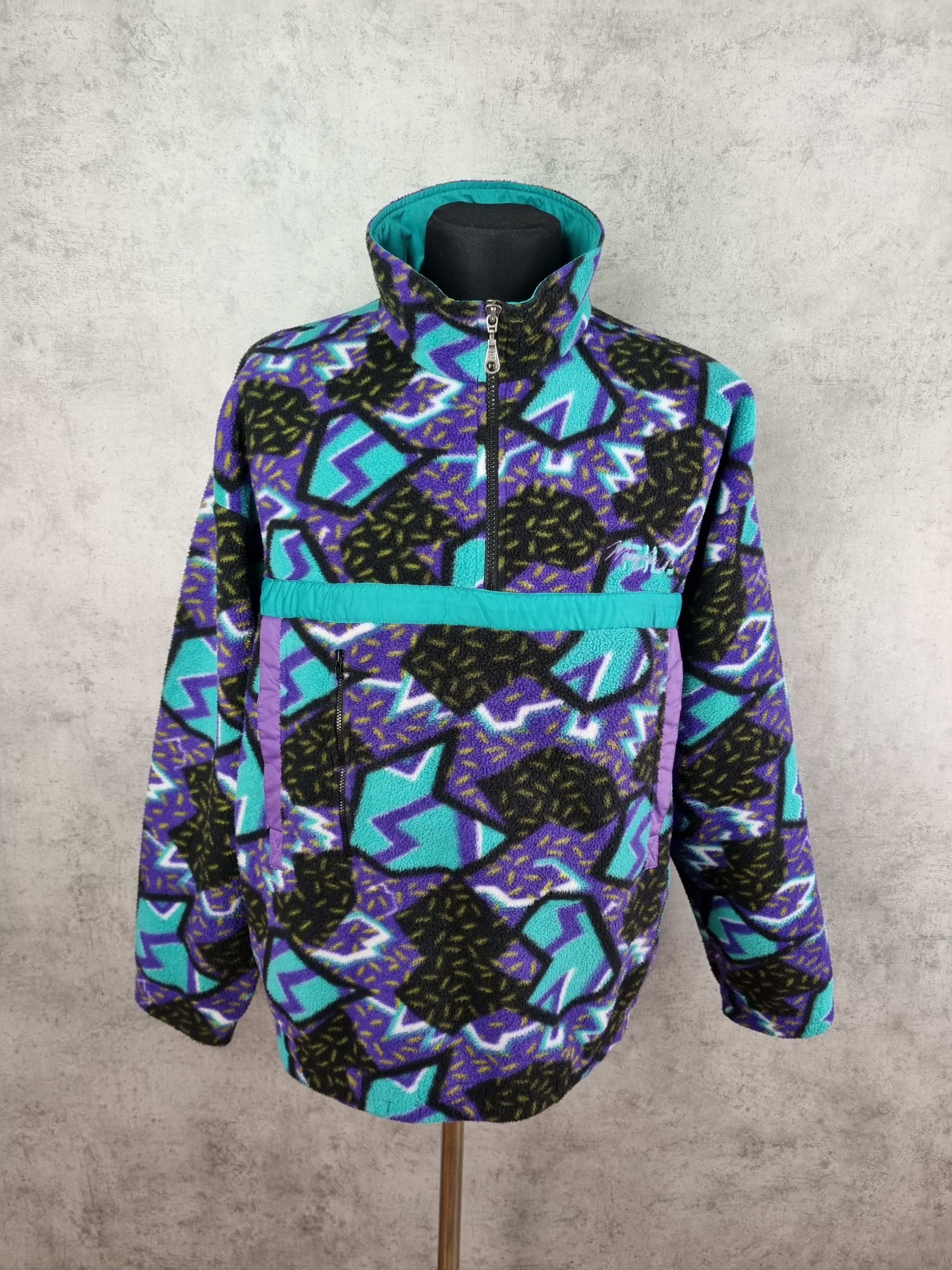 Fila × Polartec 90s Fila Polartec Fleece Pullover Made in Italy Size US L / EU 52-54 / 3 - 4 Thumbnail