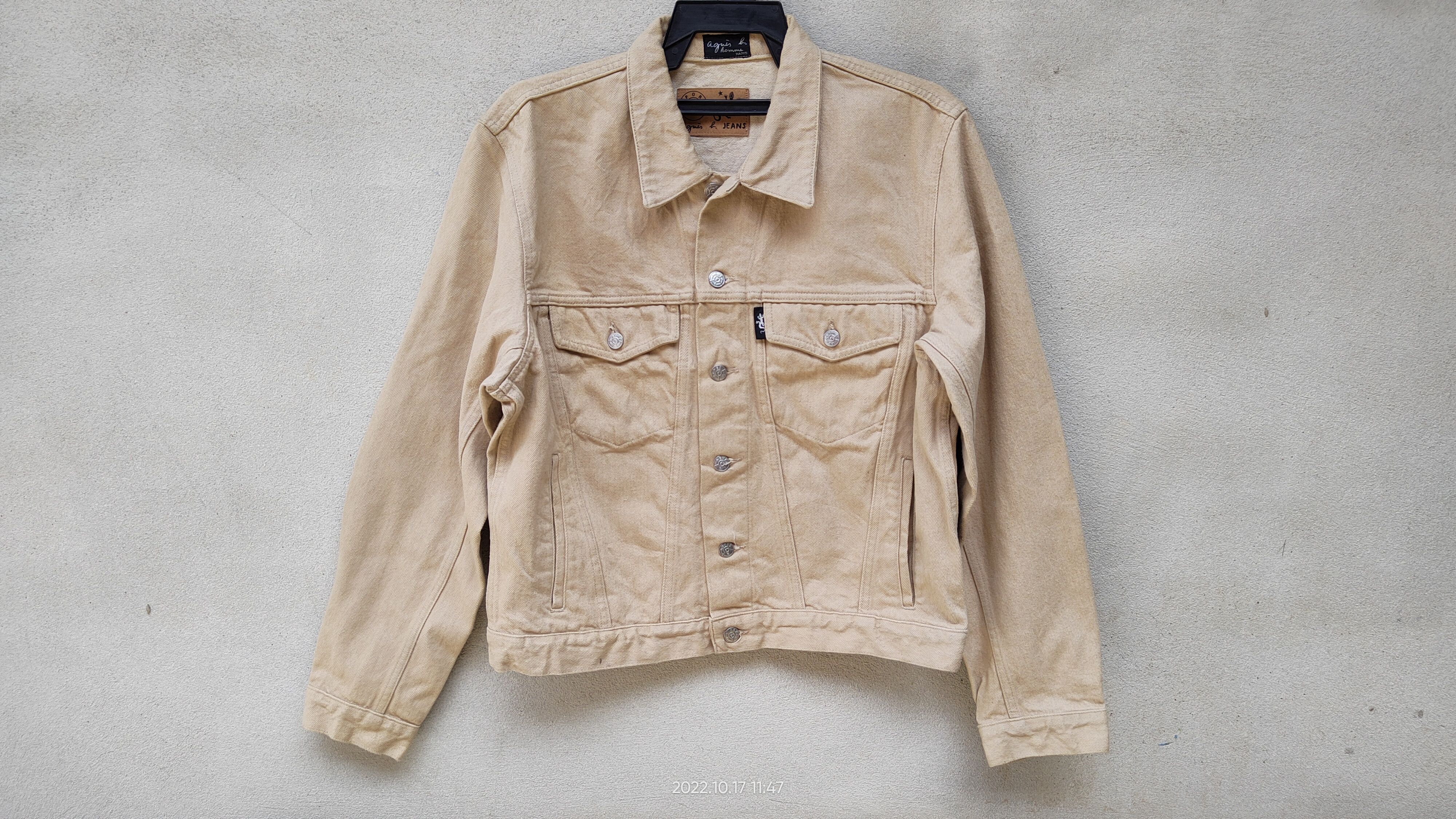 Designer × agnes b. AGNES B DISTRESSED TRUCKER DENIME JACKET Size US L / EU 52-54 / 3 - 1 Thumbnail