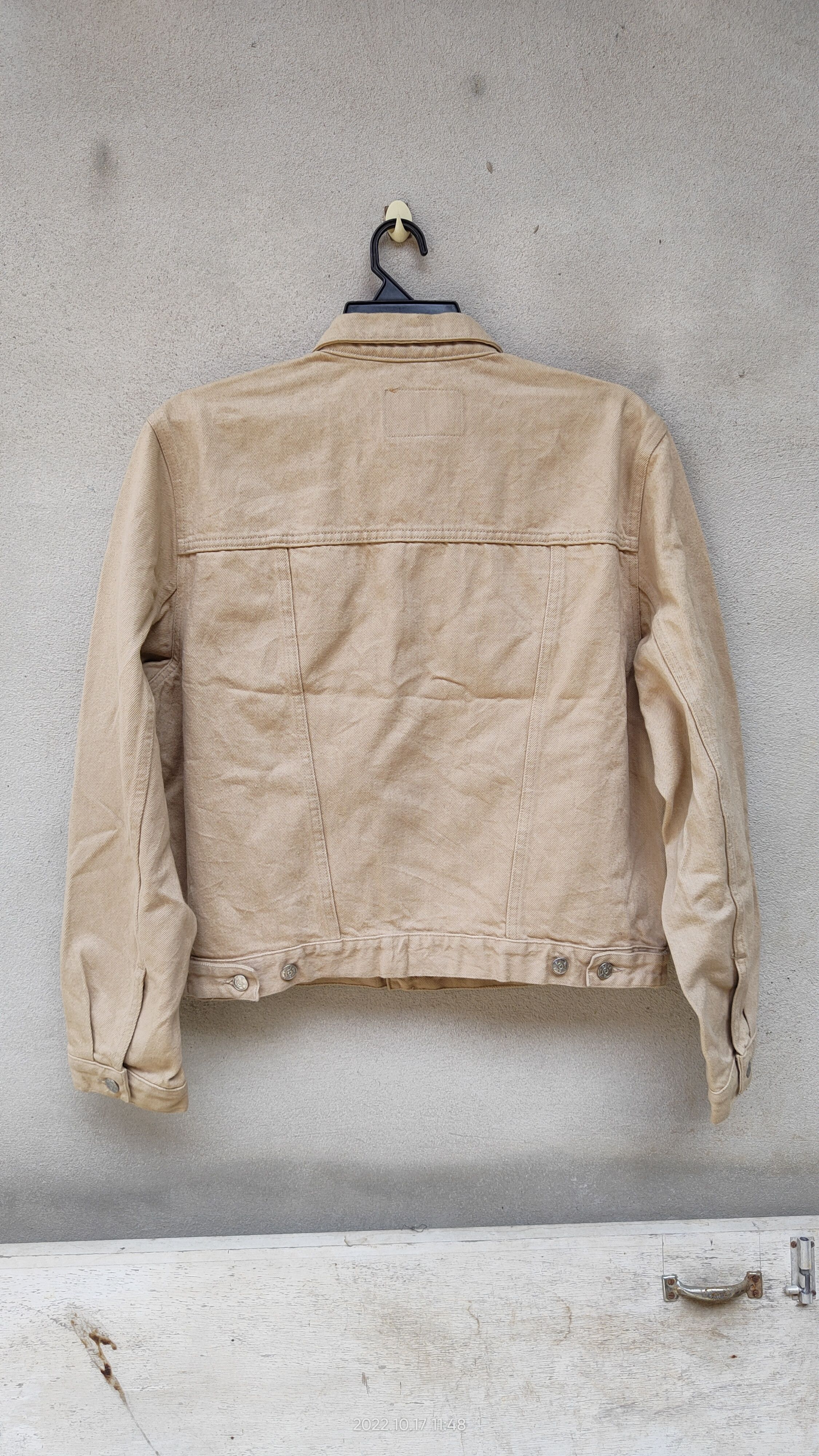 Designer × agnes b. AGNES B DISTRESSED TRUCKER DENIME JACKET Size US L / EU 52-54 / 3 - 7 Thumbnail