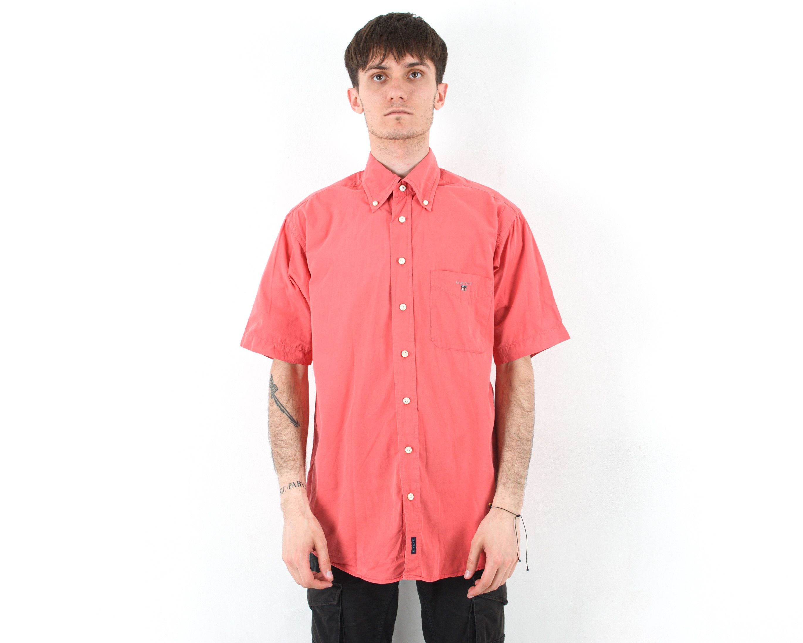 Gant × Vintage 'Phoenix Poplin' Men M Casual Shirt Button Up Short Sleeve Size US M / EU 48-50 / 2 - 3 Thumbnail