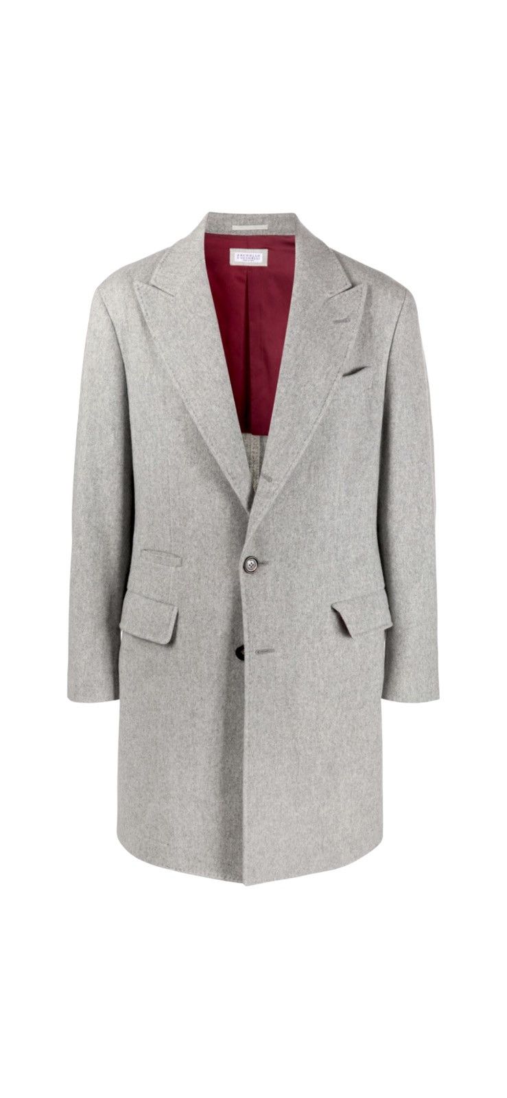 Brunello Cucinelli Single Breasted Cashmere Coat