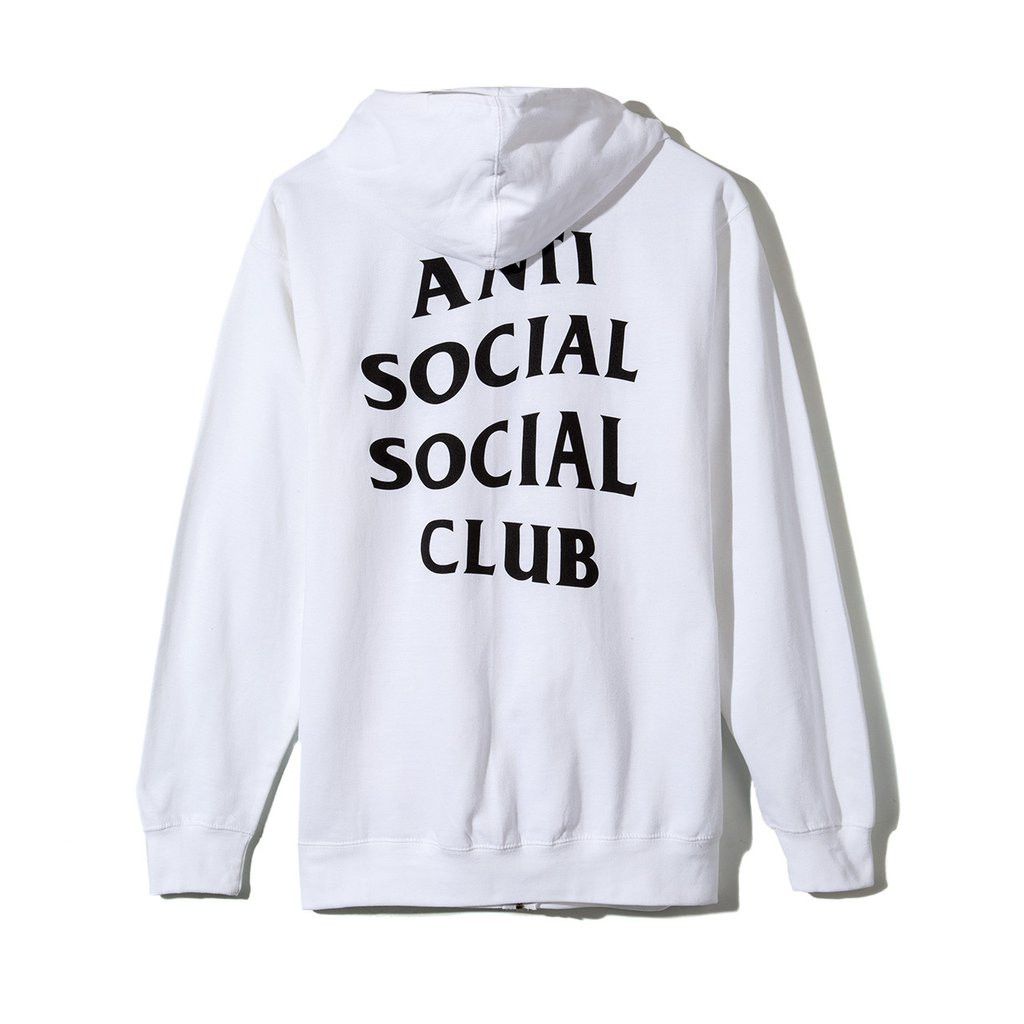 Anti Social Social Club DS ASSC Masochism White Zip Up Hoodie FTP FOG CDG BAPE MagOC Size US M / EU 48-50 / 2 - 4 Thumbnail