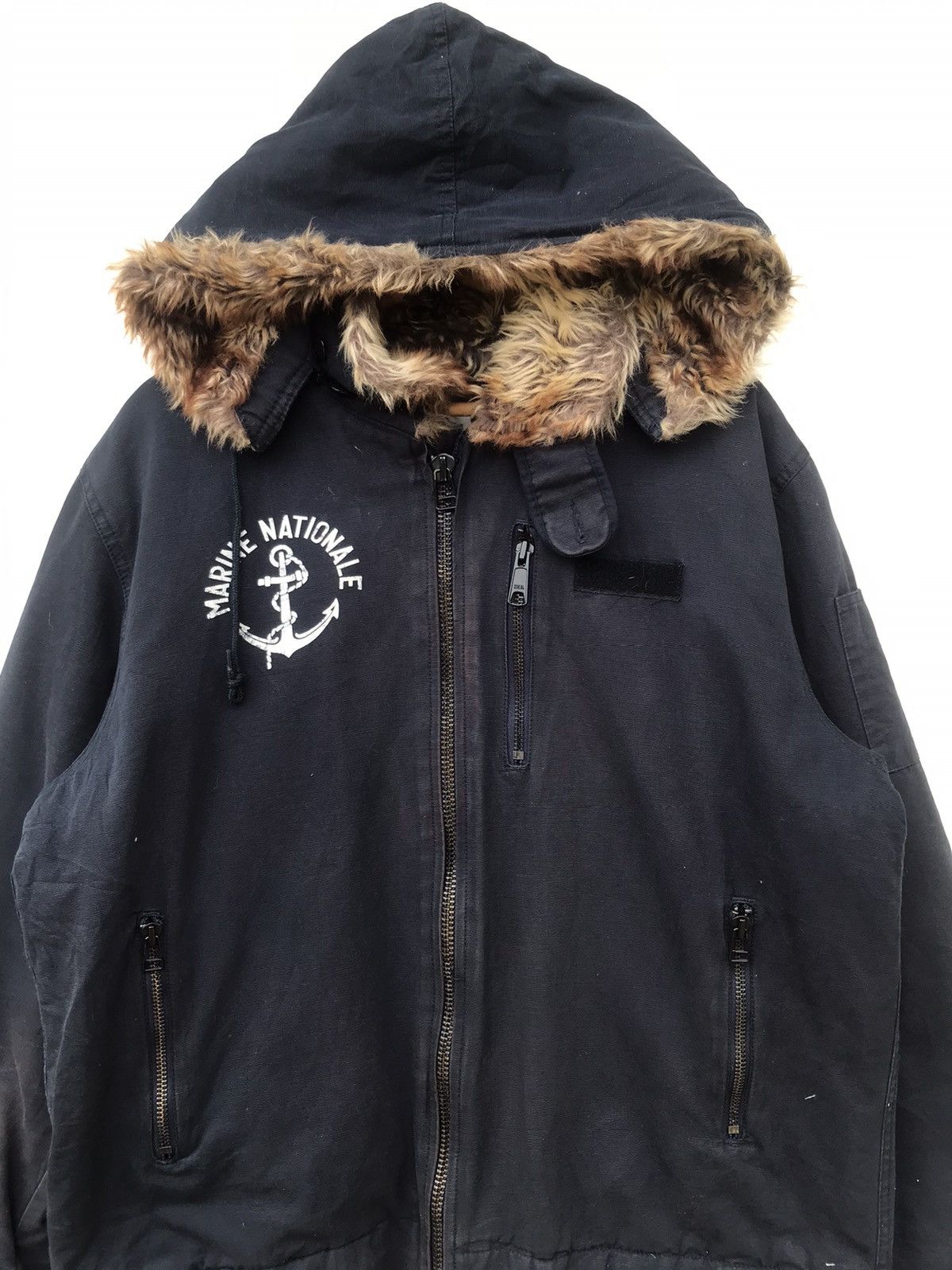 Japanese Brand × Vintage Marine Nationale Fur Bomber Jacket Size US L / EU 52-54 / 3 - 5 Thumbnail