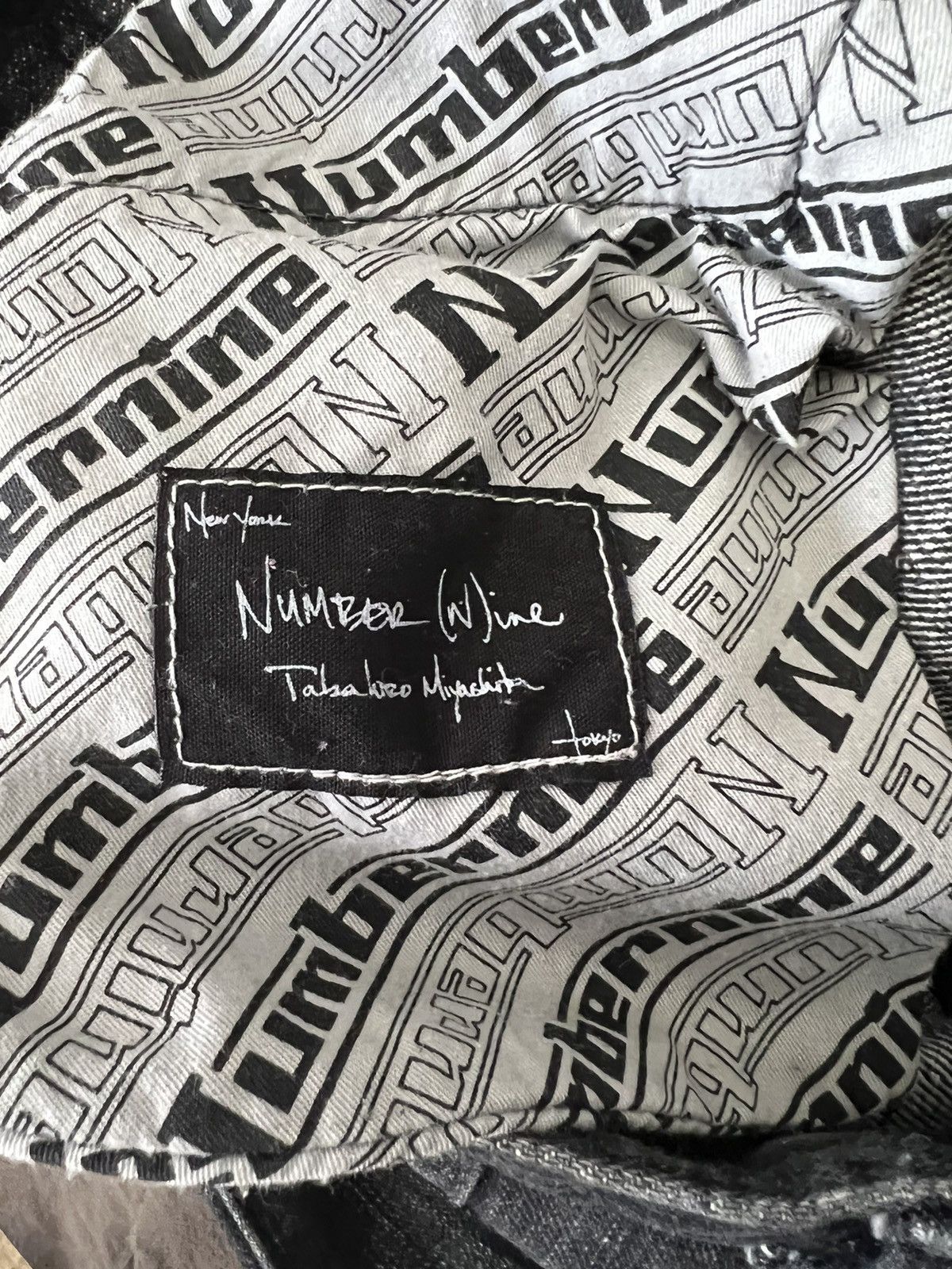 Number (N)ine Number (N)ine Give Peace A Chance Patch Denim 2004 A/W Size US 34 / EU 50 - 7 Thumbnail