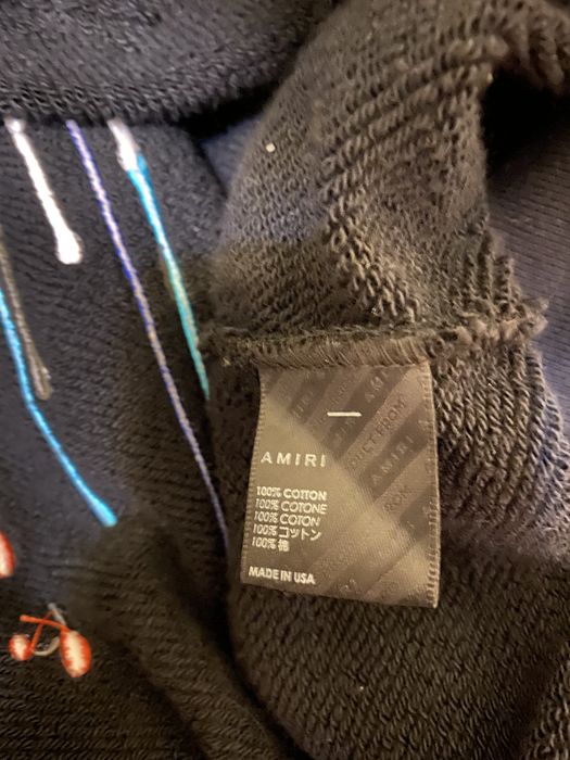 Amiri EMBROIDERED PAINT DRIP CORE LOGO HOODIE Grailed