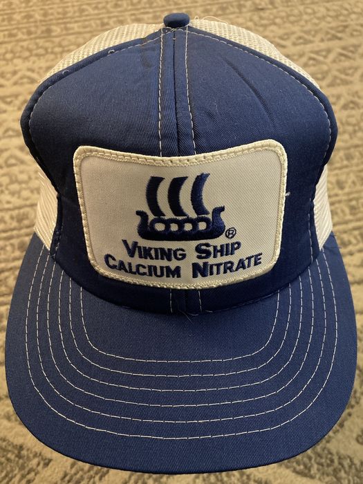 Vintage Viking Ship Calcium Nitrate Trucker cap Vintage Patch hat 🔥🇺🇸 ...