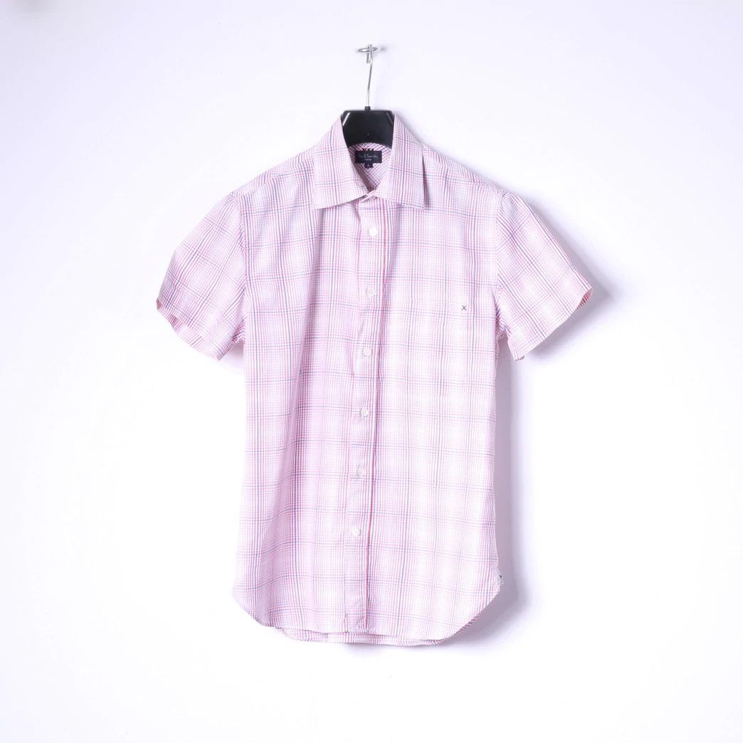 Paul Smith Paul Smith Jeans Men S Casual Shirt Pink Check Cotton 7171 Size US S / EU 44-46 / 1 - 2 Thumbnail