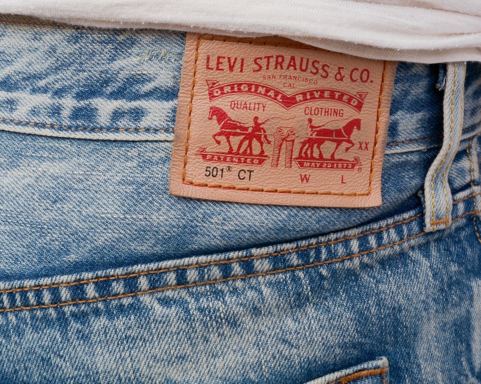 Levi's Women's 501 Jeans Ripped Denim Trousers Pants Bottoms Size 33" - 7 Thumbnail