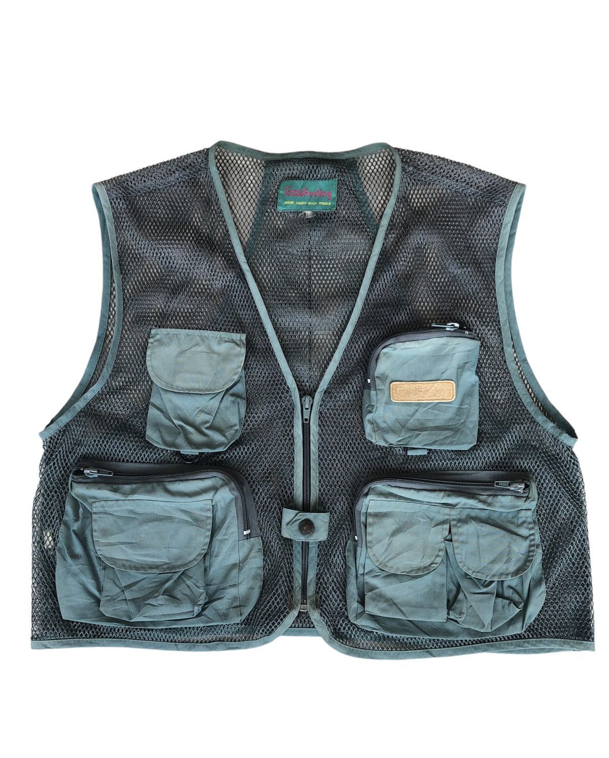 Japanese Brand Gold Feeling Multi Pocket Tracey Vest Size US M / EU 48-50 / 2 - 1 Thumbnail
