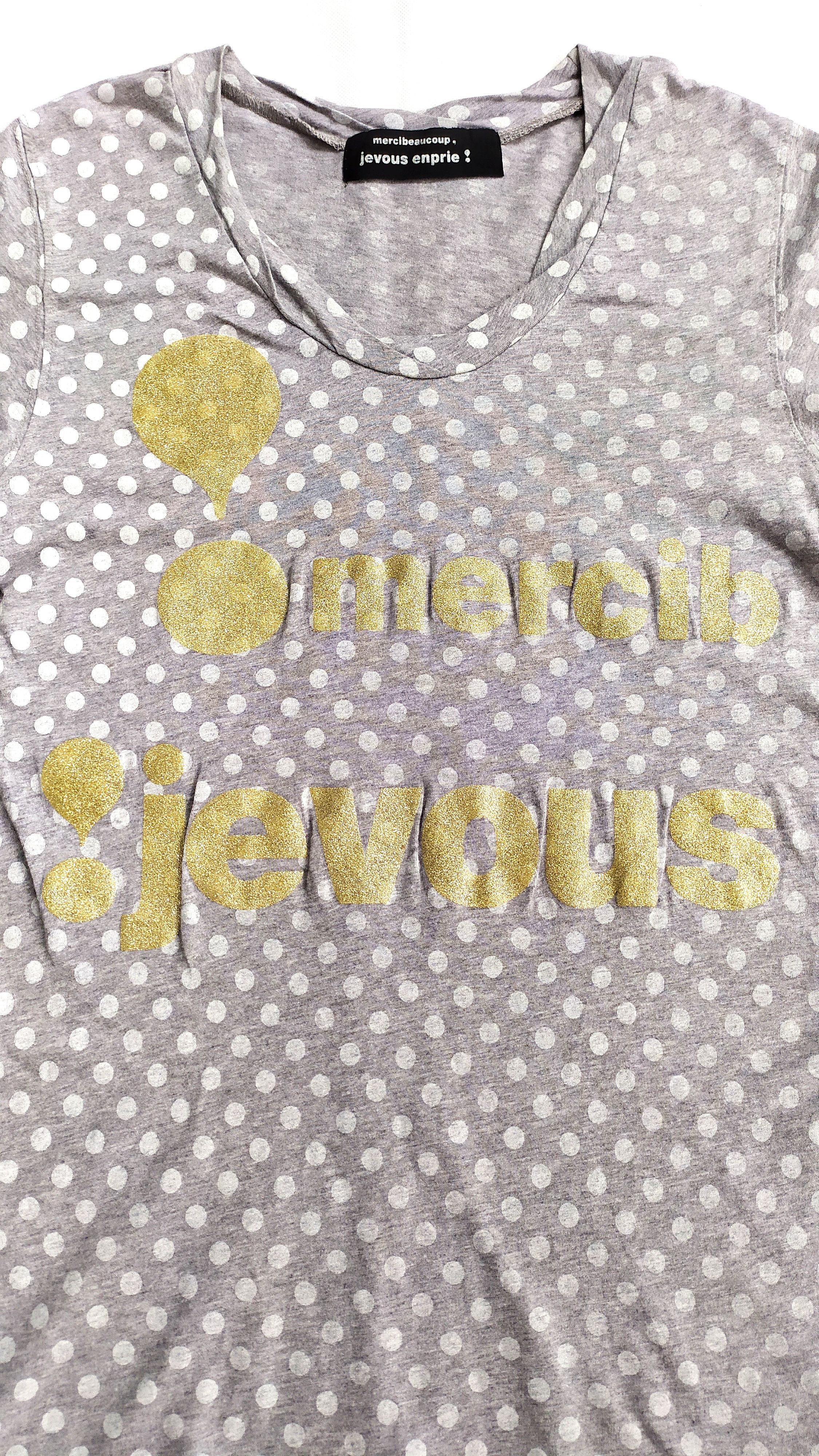 Issey Miyake Vtg MERCIBEAUCOUP jevous enprie Issey Miyake t shirt size 1 Size S / US 4 / IT 40 - 6 Thumbnail