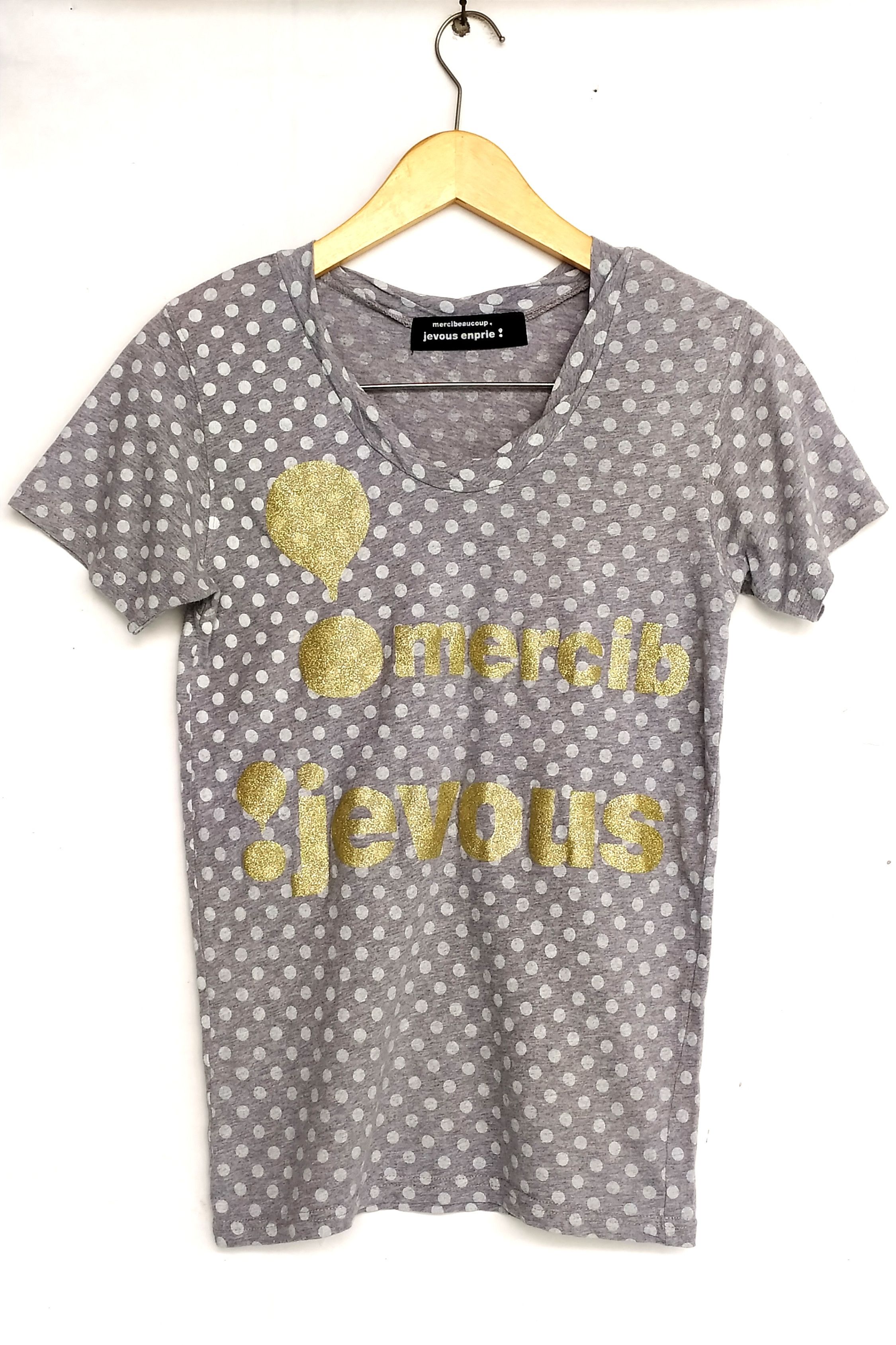 Issey Miyake Vtg MERCIBEAUCOUP jevous enprie Issey Miyake t shirt size 1 Size S / US 4 / IT 40 - 1 Thumbnail