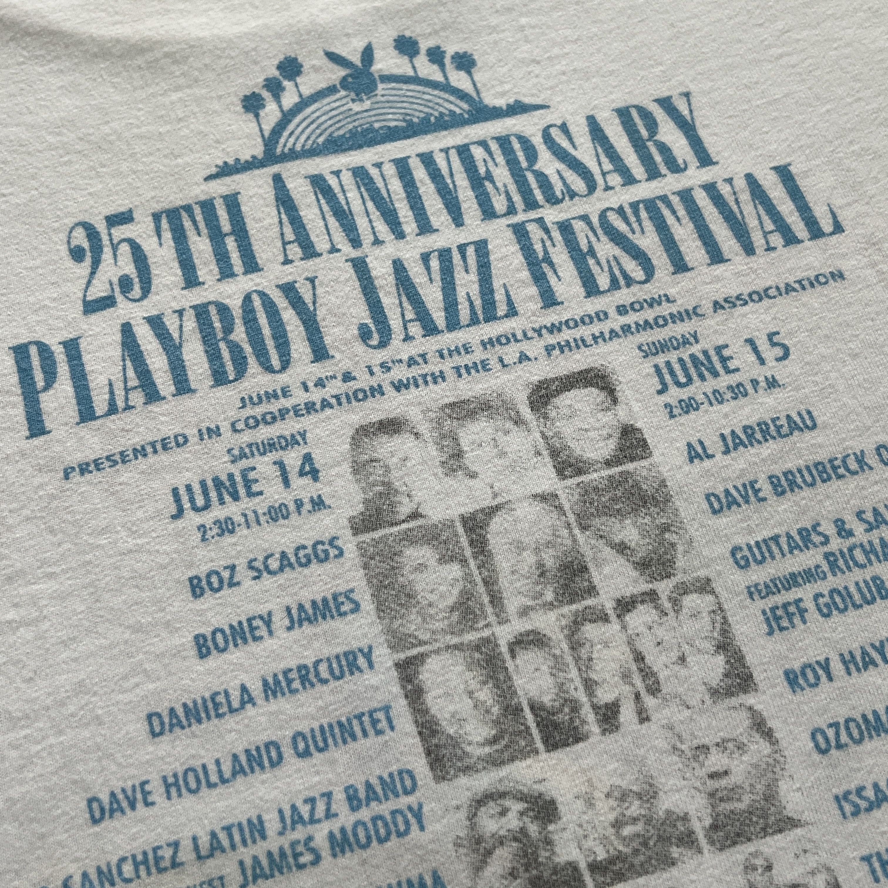 Vintage Y2K Playboy Jazz Festival 25th Anniversary Promo Tee
