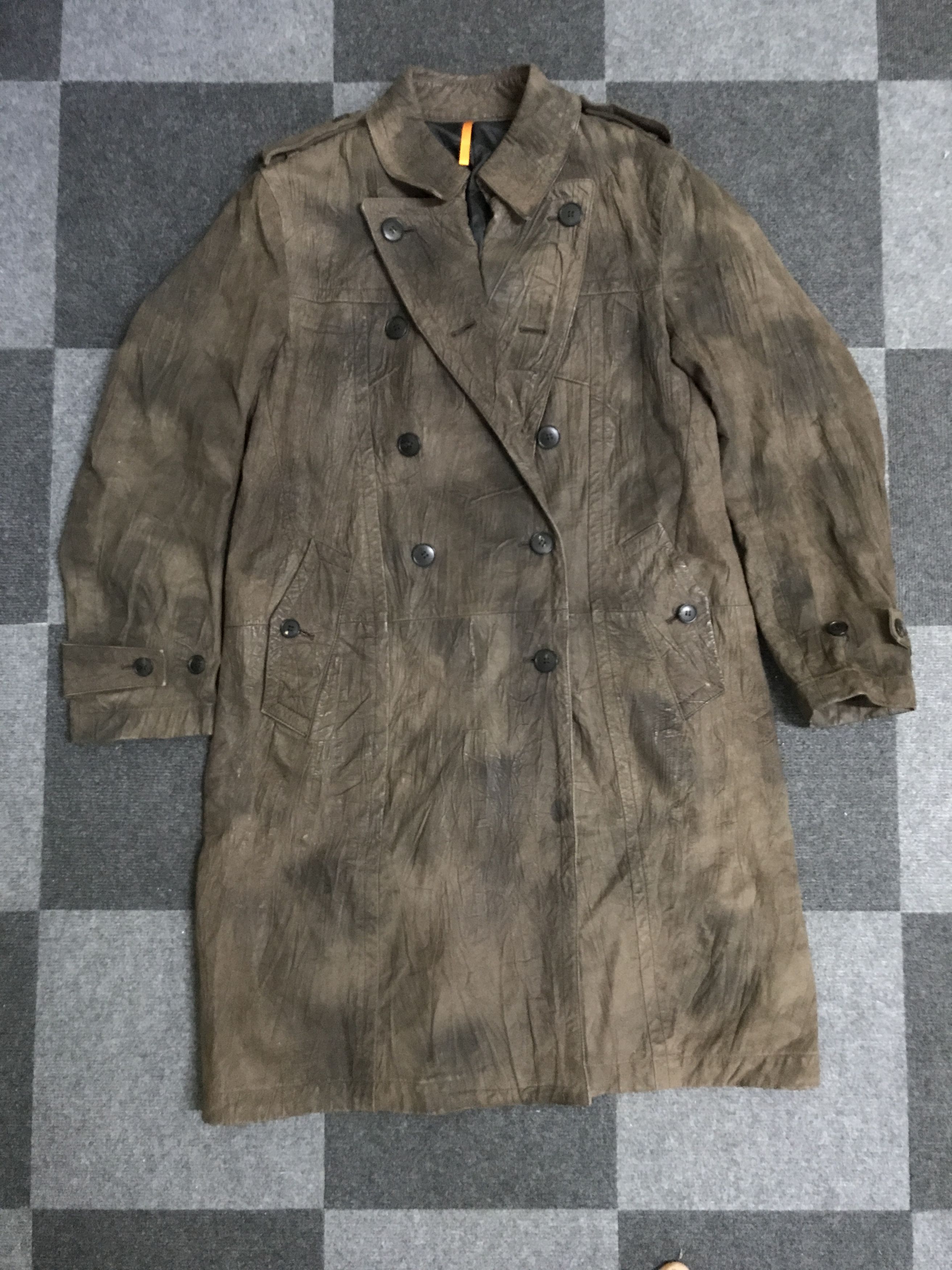 Ermenegildo Zegna × Z Zegna W7 Ermenegildo Zegna Artisanal Leather Trench Coat Size L / US 10 / IT 46 - 1 Thumbnail
