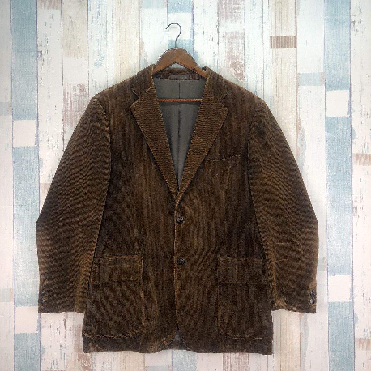 Burberry Vintage Burberry London Corduroy Blazers Size US L / EU 52-54 / 3 - 1 Thumbnail