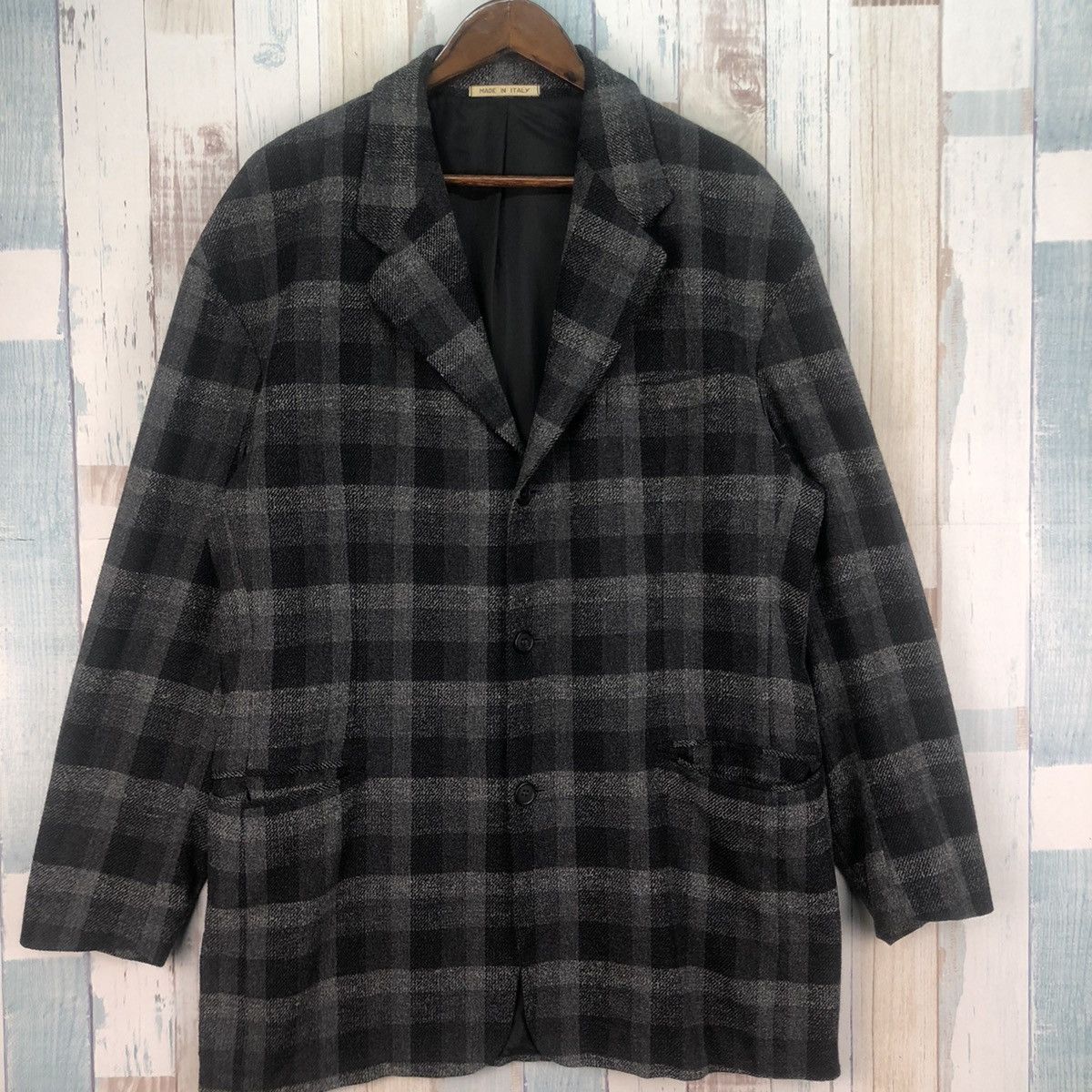 Vintage Vintage Vestium Plaid Wool Blazer Made In Italy Size US XL / EU 56 / 4 - 5 Thumbnail