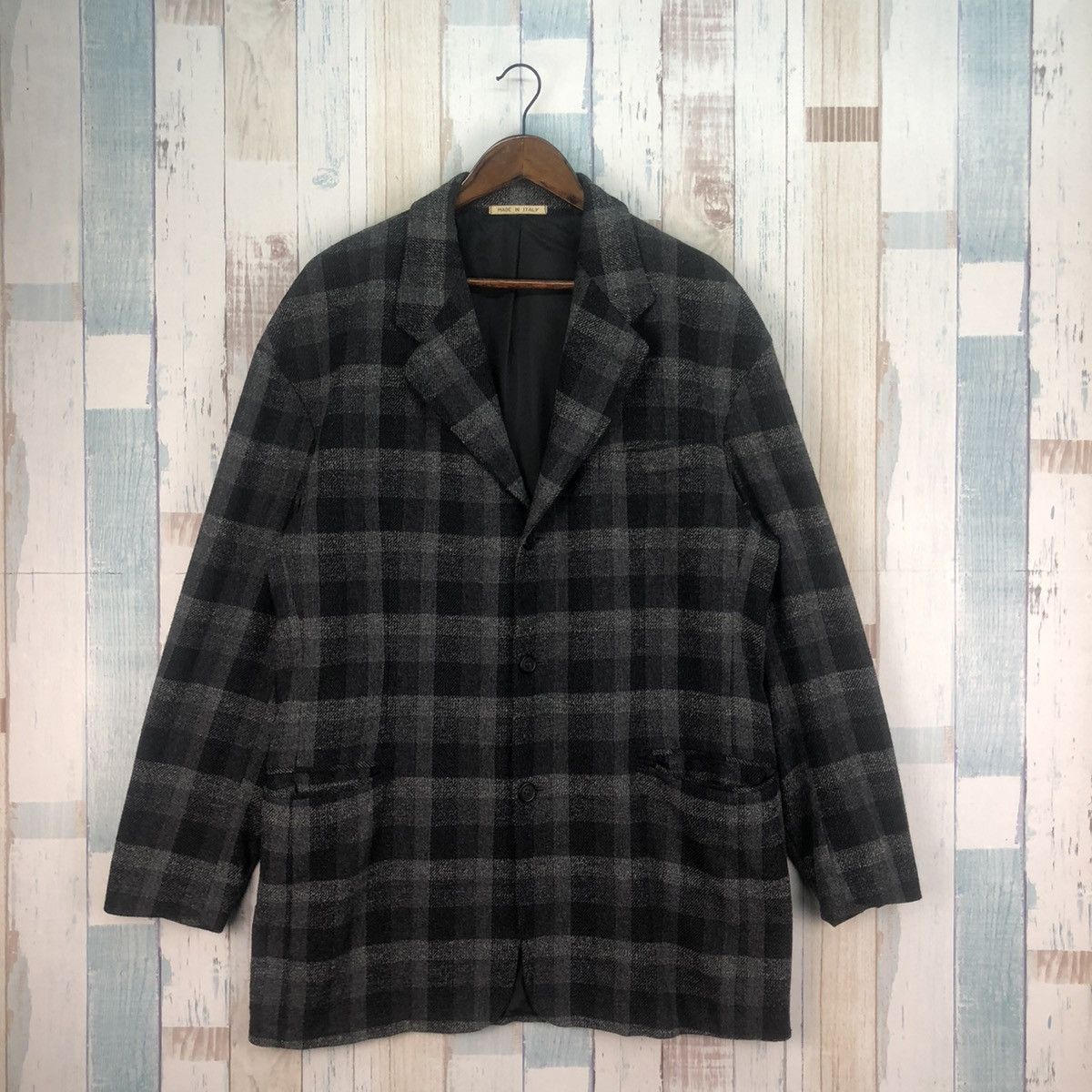 Vintage Vintage Vestium Plaid Wool Blazer Made In Italy Size US XL / EU 56 / 4 - 1 Thumbnail