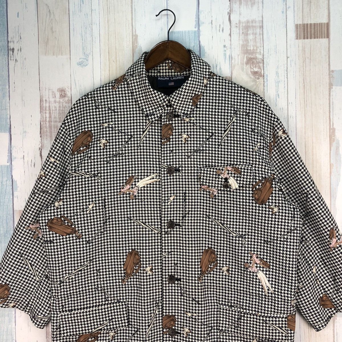 Polo Ralph Lauren Vintage 90s Polo Ralph Laurent Sport Fullprint Satin Jacket Size US XL / EU 56 / 4 - 4 Thumbnail