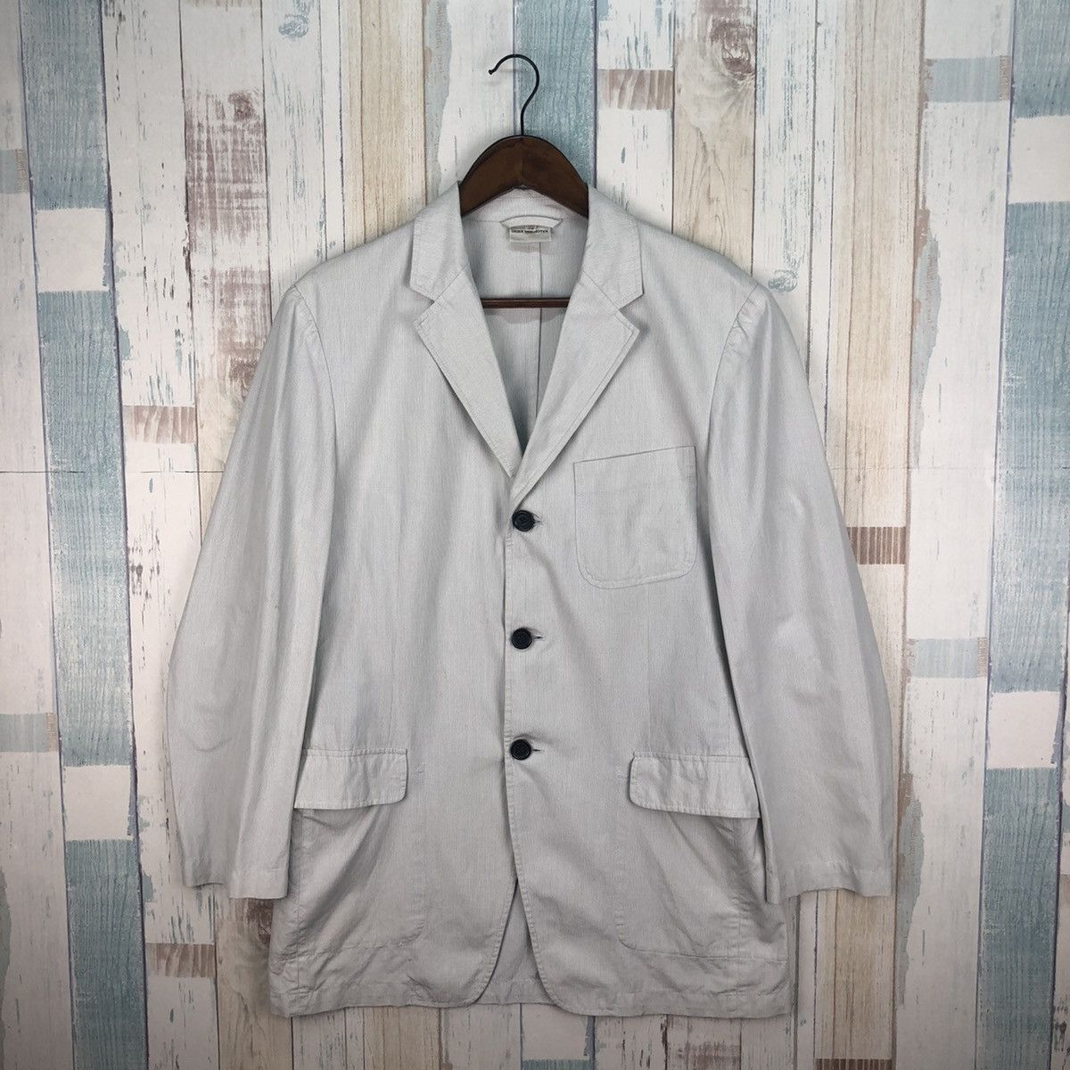 Dries Van Noten White Cotton Blazer Jacket Size US M / EU 48-50 / 2 - 1 Thumbnail