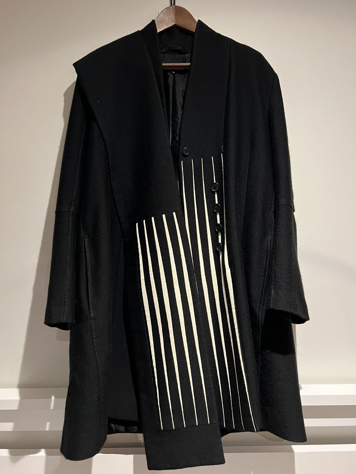 F/W15 striped scarf-coat