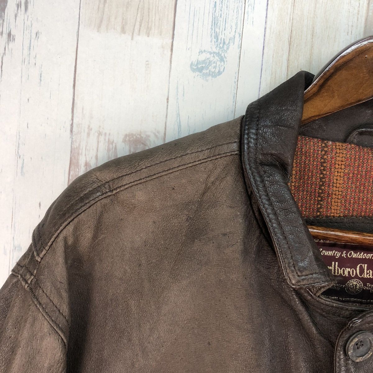 Genuine Leather Vintage 90s Marlboro Classic Leather Jacket Size US M / EU 48-50 / 2 - 7 Thumbnail