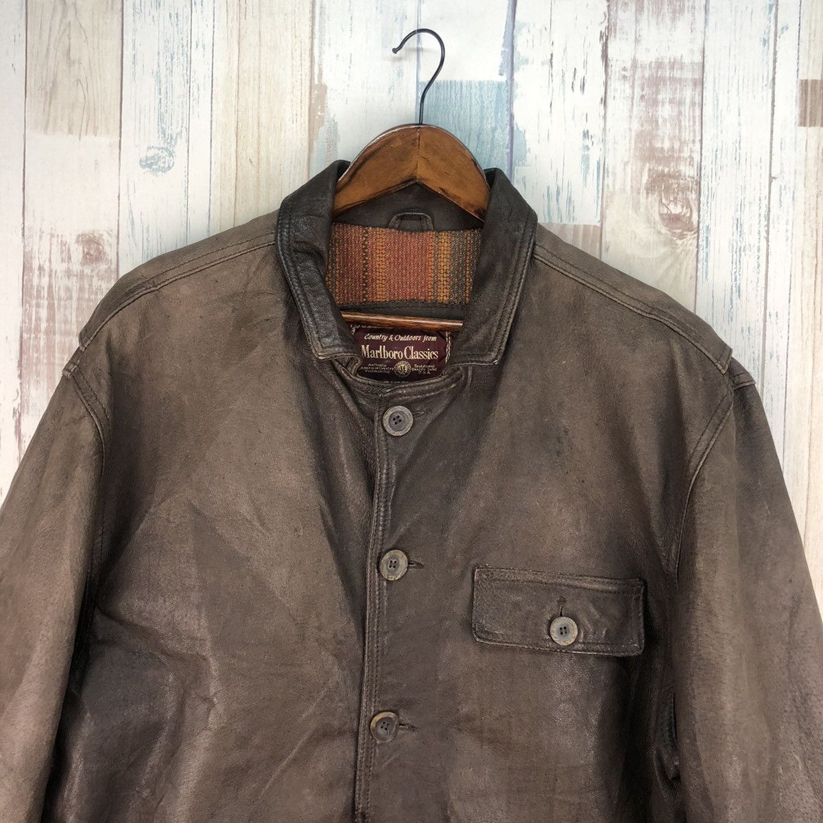 Genuine Leather Vintage 90s Marlboro Classic Leather Jacket Size US M / EU 48-50 / 2 - 4 Thumbnail