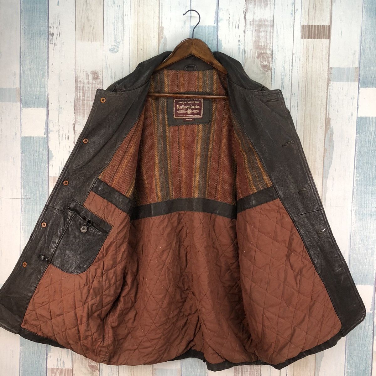 Genuine Leather Vintage 90s Marlboro Classic Leather Jacket Size US M / EU 48-50 / 2 - 3 Thumbnail