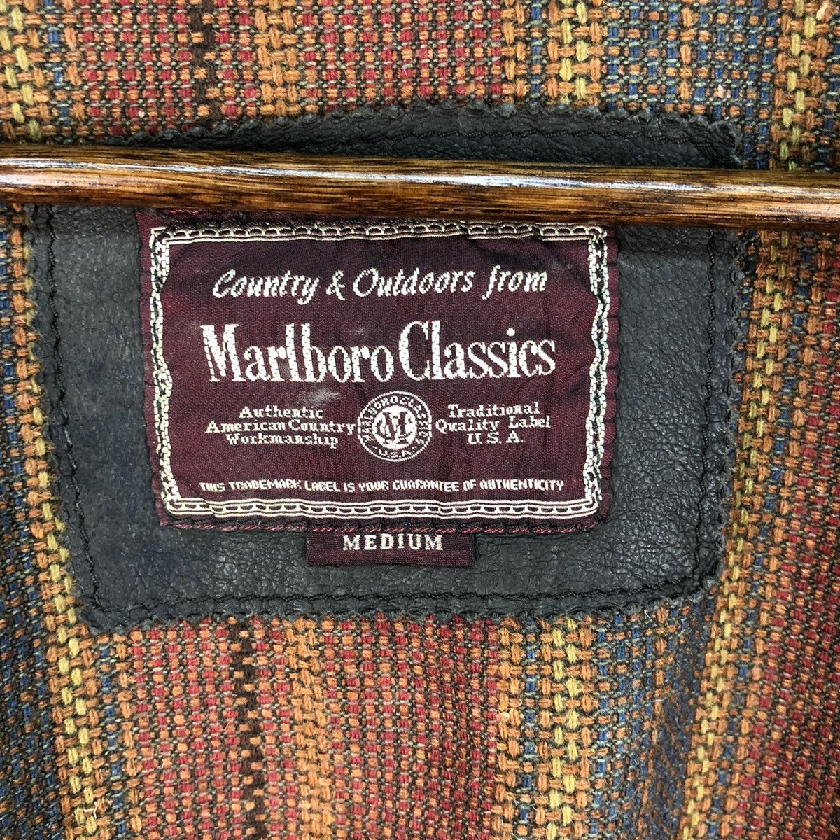 Genuine Leather Vintage 90s Marlboro Classic Leather Jacket Size US M / EU 48-50 / 2 - 12 Thumbnail