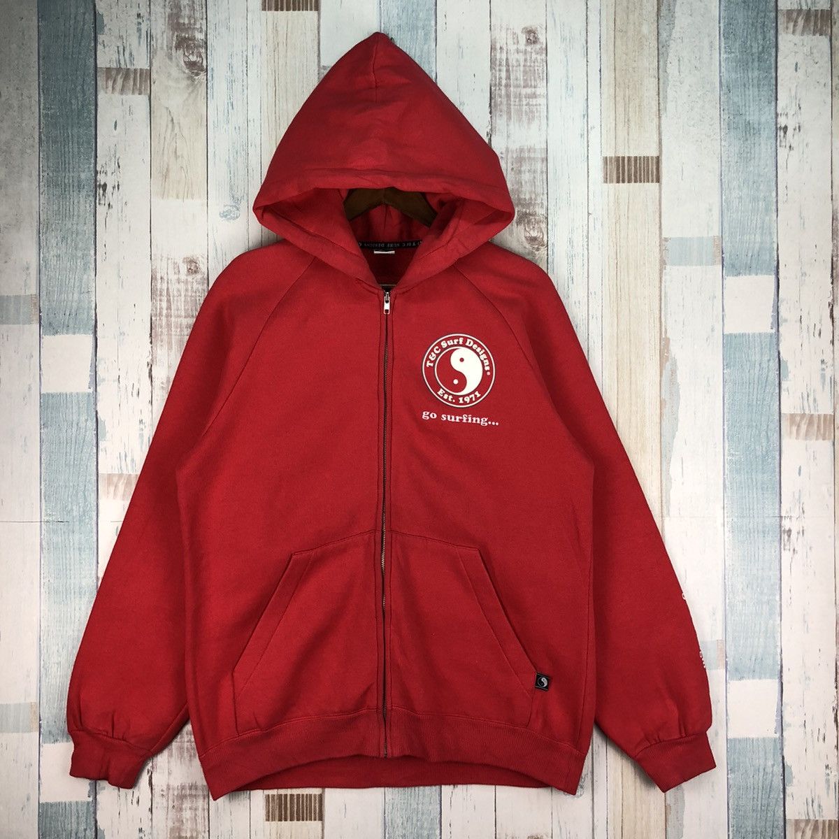 Other Vintage T&C Surf Designs Big Logo Full Zip Hoodie Size US M / EU 48-50 / 2 - 2 Thumbnail