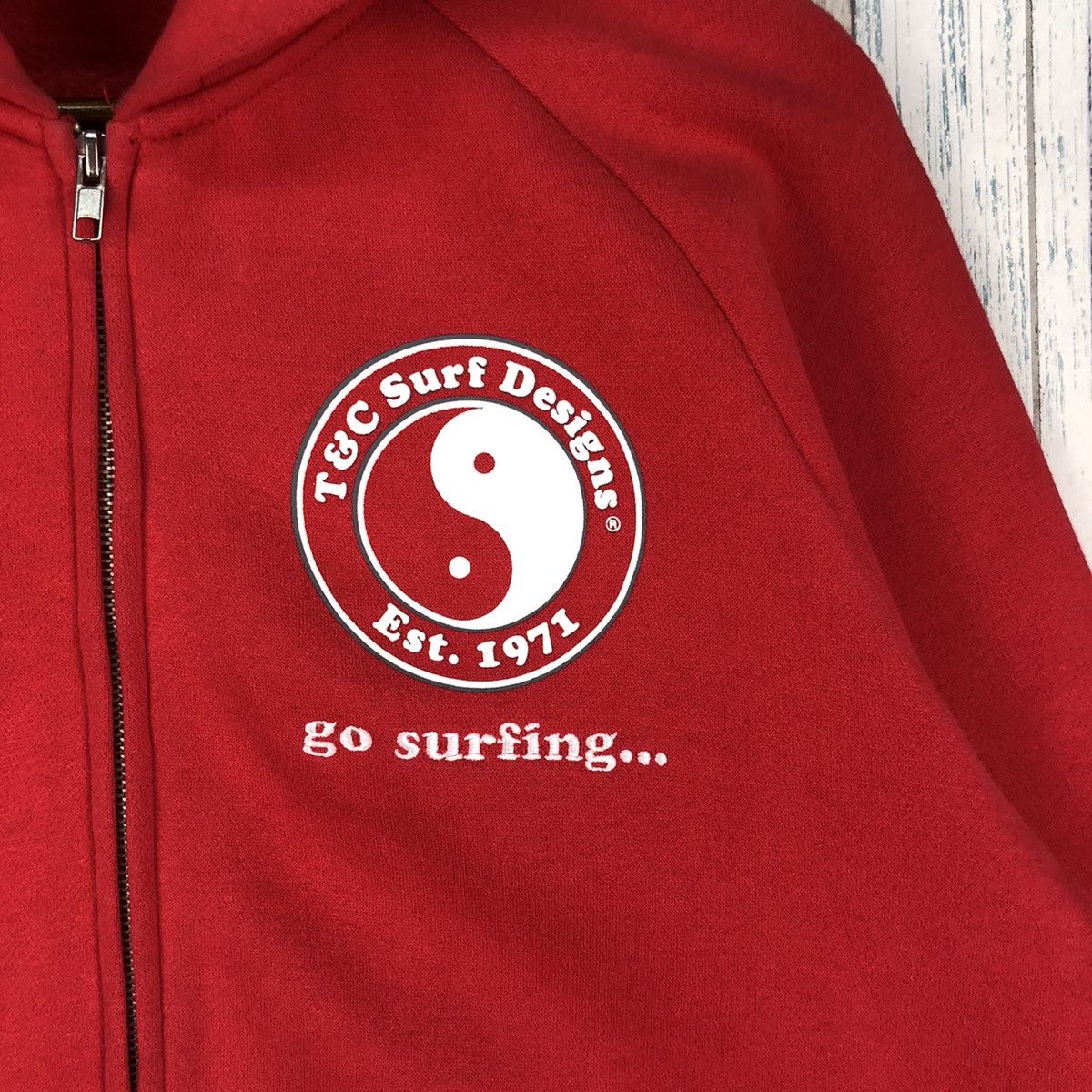 Other Vintage T&C Surf Designs Big Logo Full Zip Hoodie Size US M / EU 48-50 / 2 - 4 Thumbnail