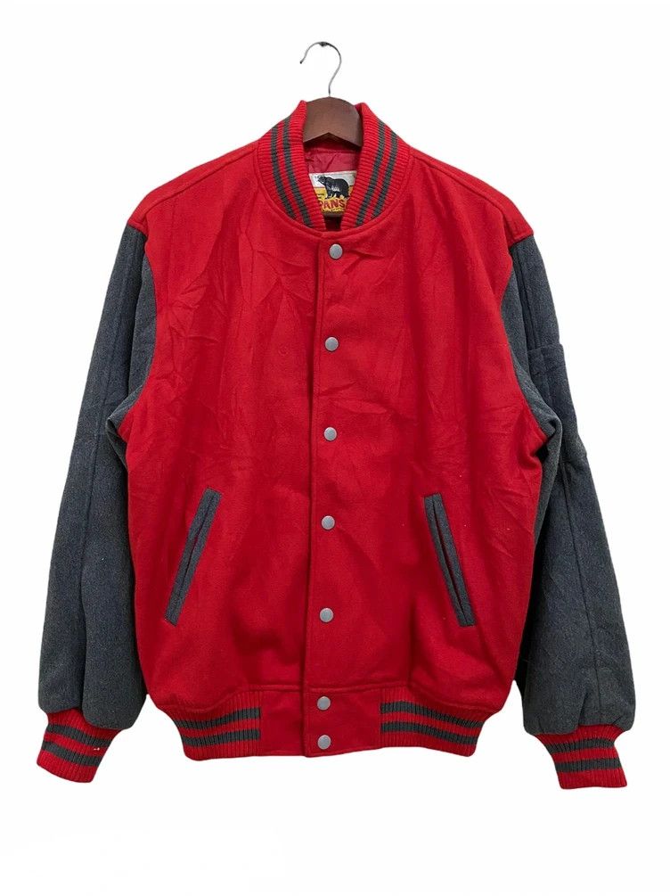 Vintage Vintage Wool Varsity Jacket Size US L / EU 52-54 / 3 - 1 Thumbnail