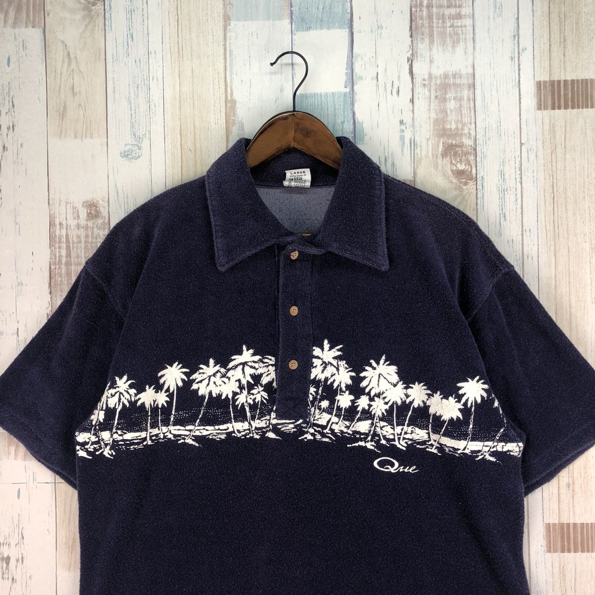 Vintage Vintage Que Hawaii Velvet Polo Shirt Size US L / EU 52-54 / 3 - 3 Thumbnail