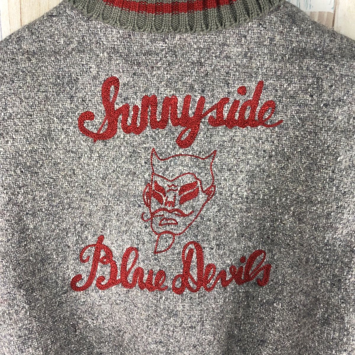 Vintage Vintage Varsity Jacket Leather Embroidery Logo For Kids Size US XXS / EU 40 - 4 Thumbnail